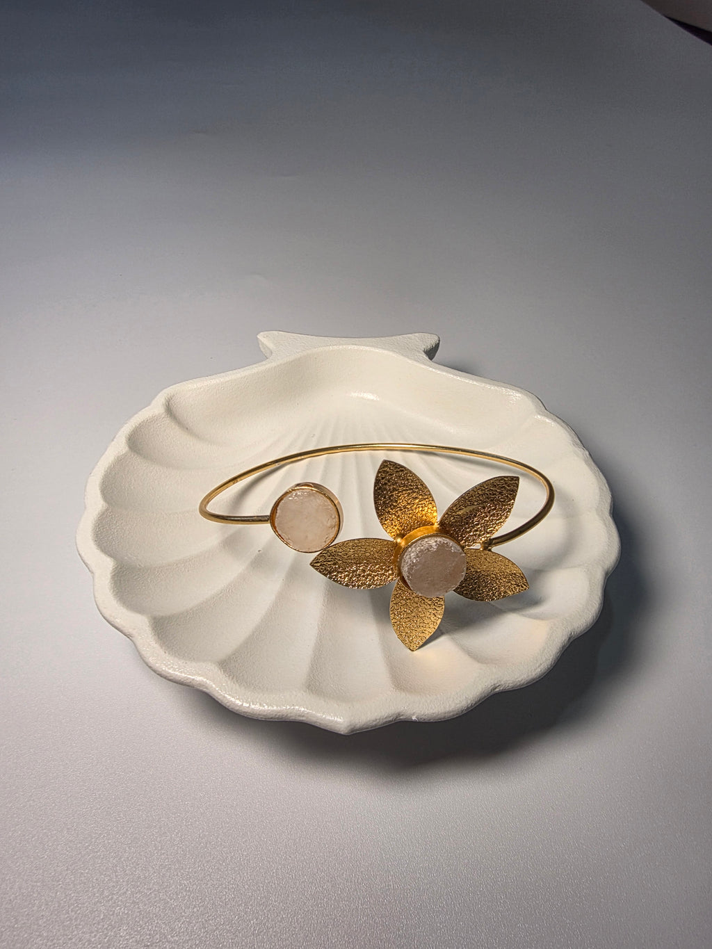 Floral White Stone Bracelet