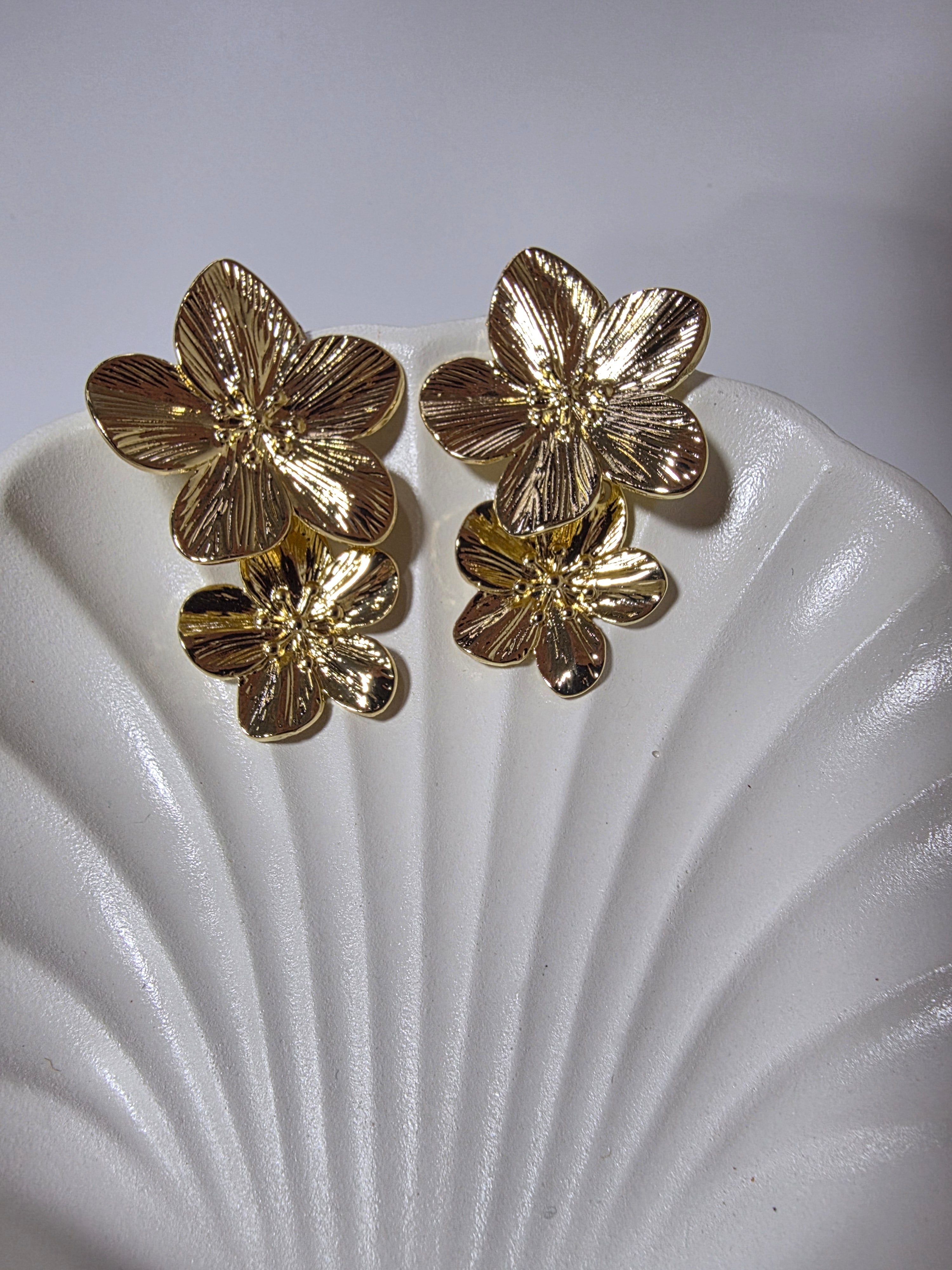 Double Flower Earring