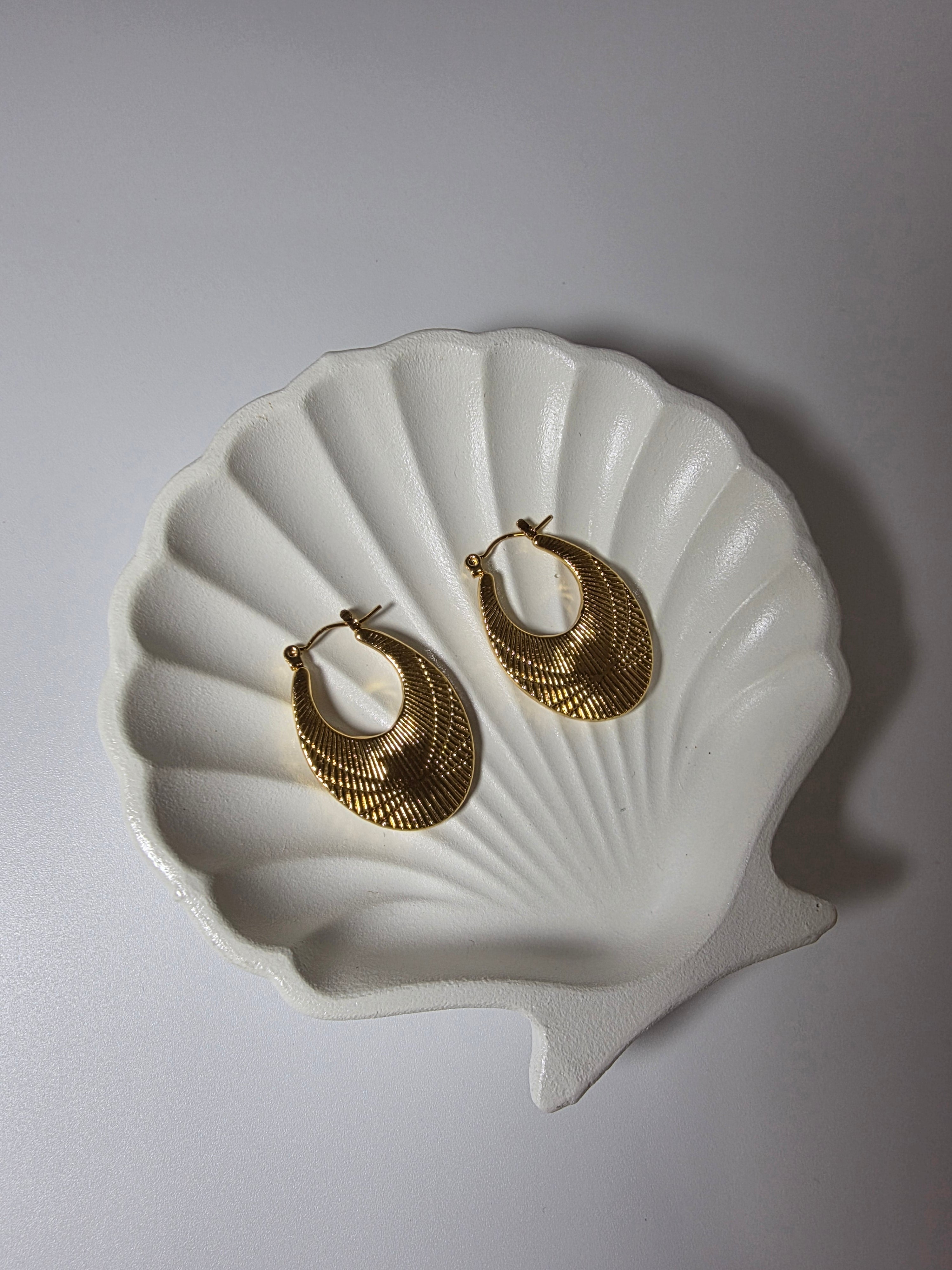 Textured Hoop Earring