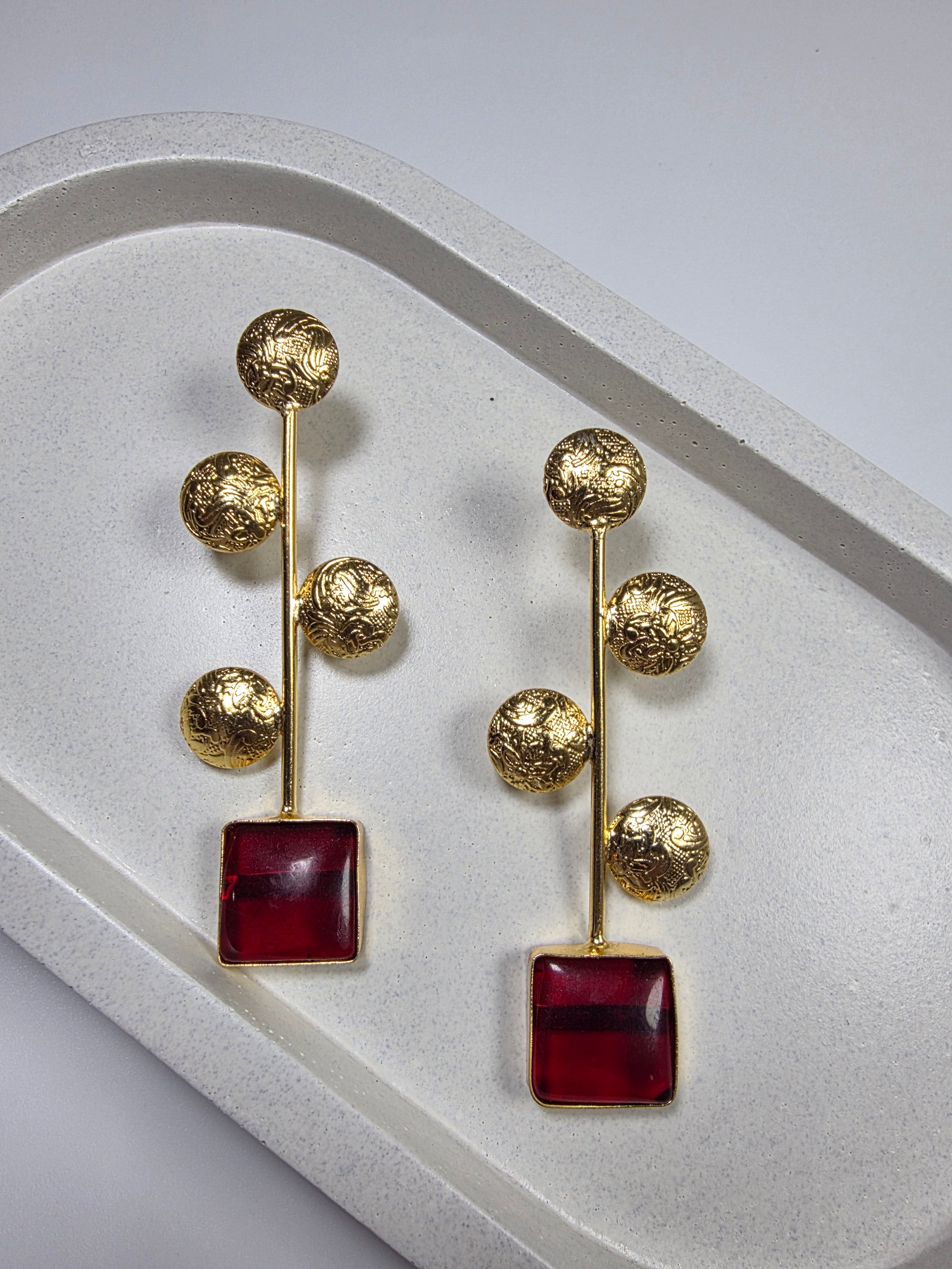 Golden Dangler Earrings