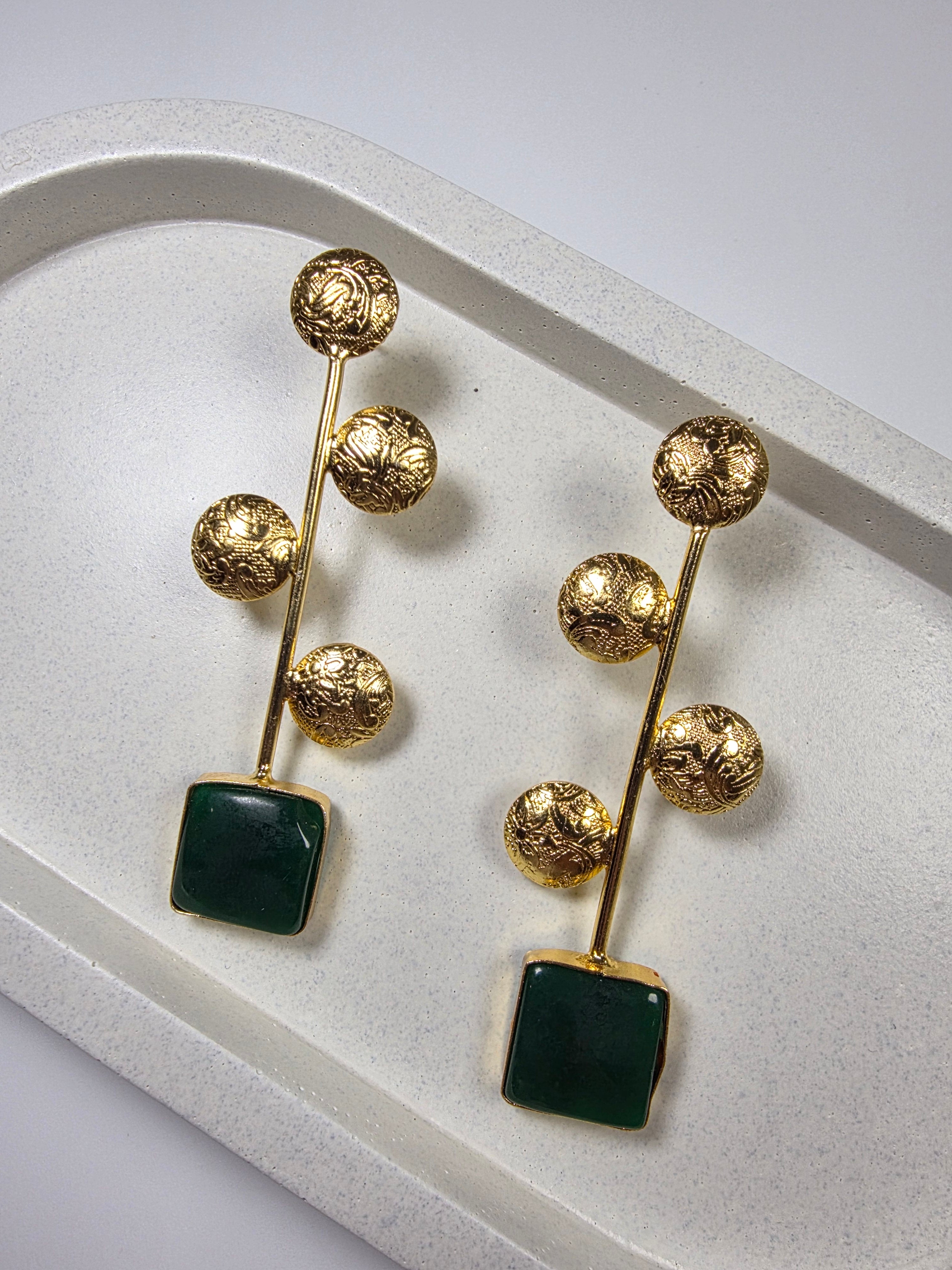 Golden Dangler Earrings