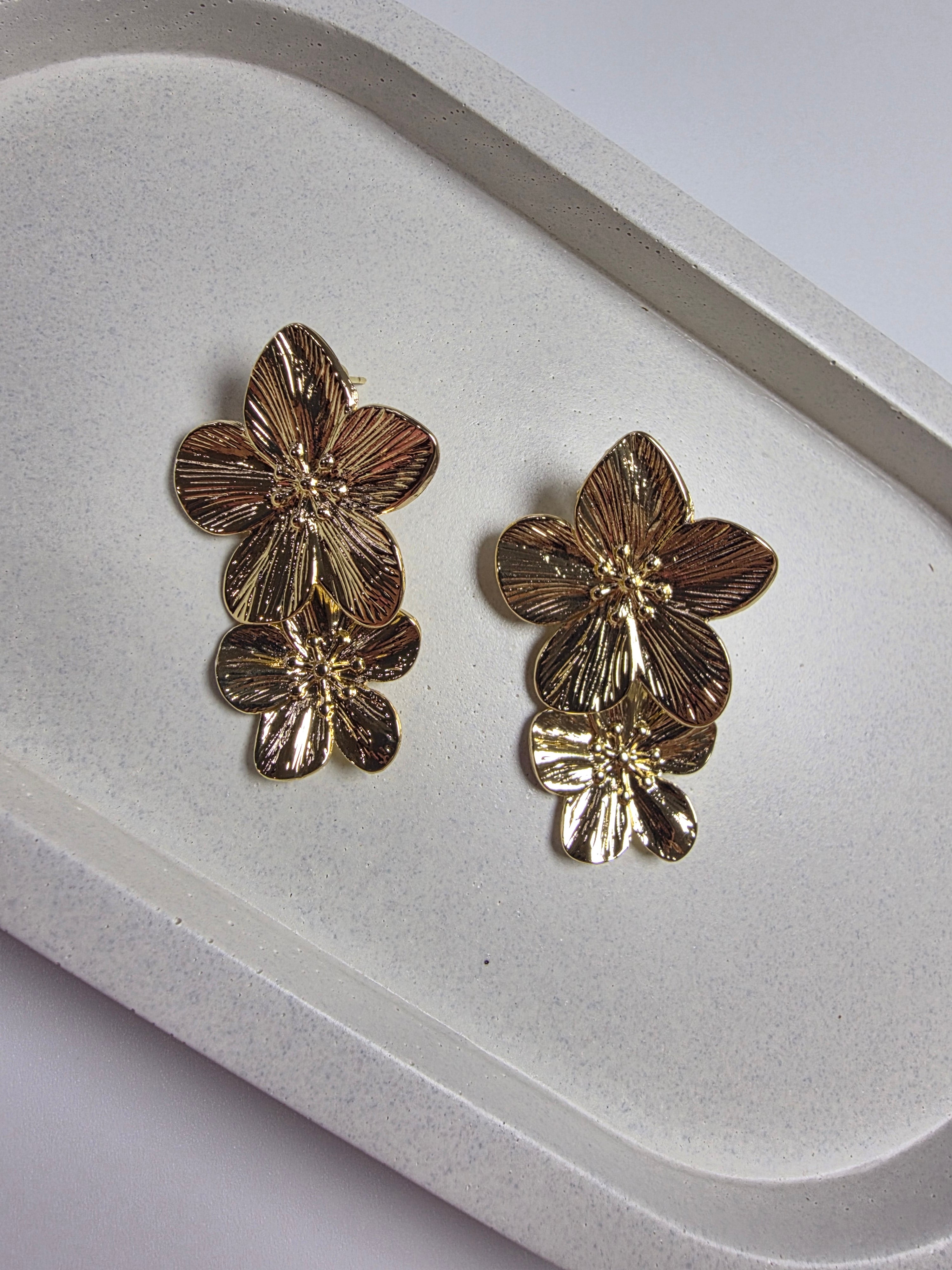 Double Flower Earring
