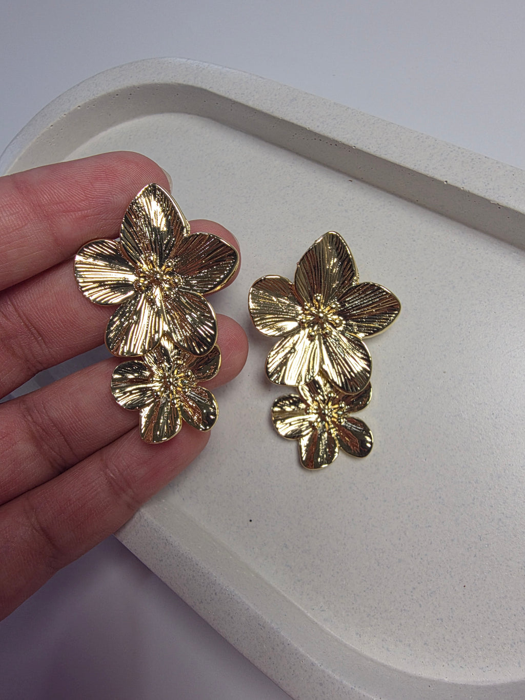 Double Flower Earring