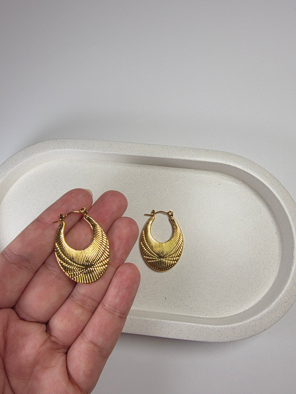 Textured Hoop Earring