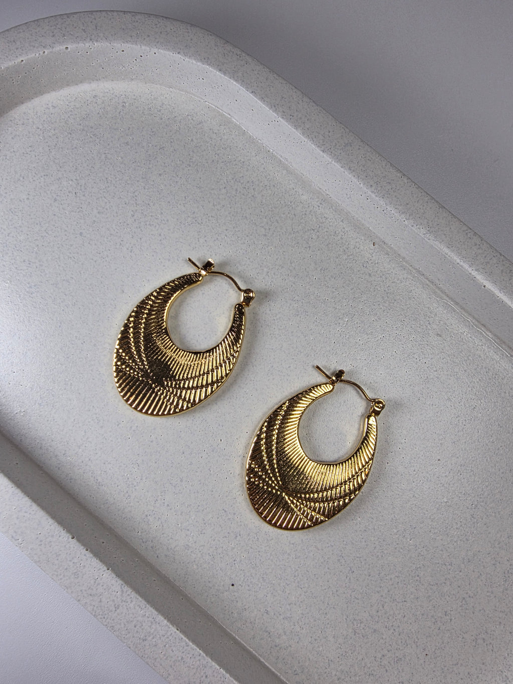 Textured Hoop Earring