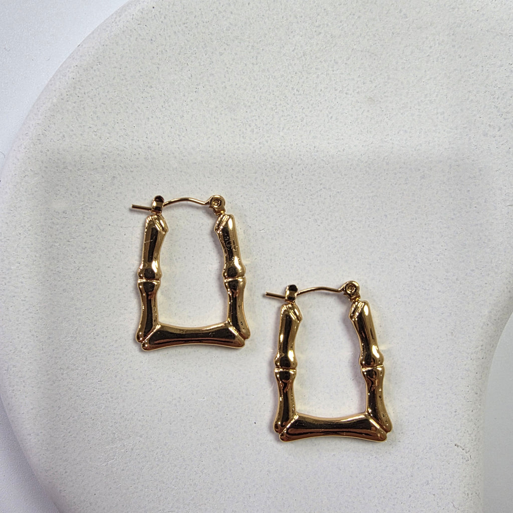 Textured Rectangle Hoops
