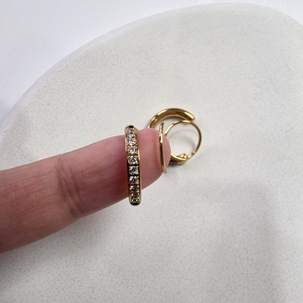 Zirconia double earring