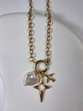 Link Necklace Pearl Heart Star
