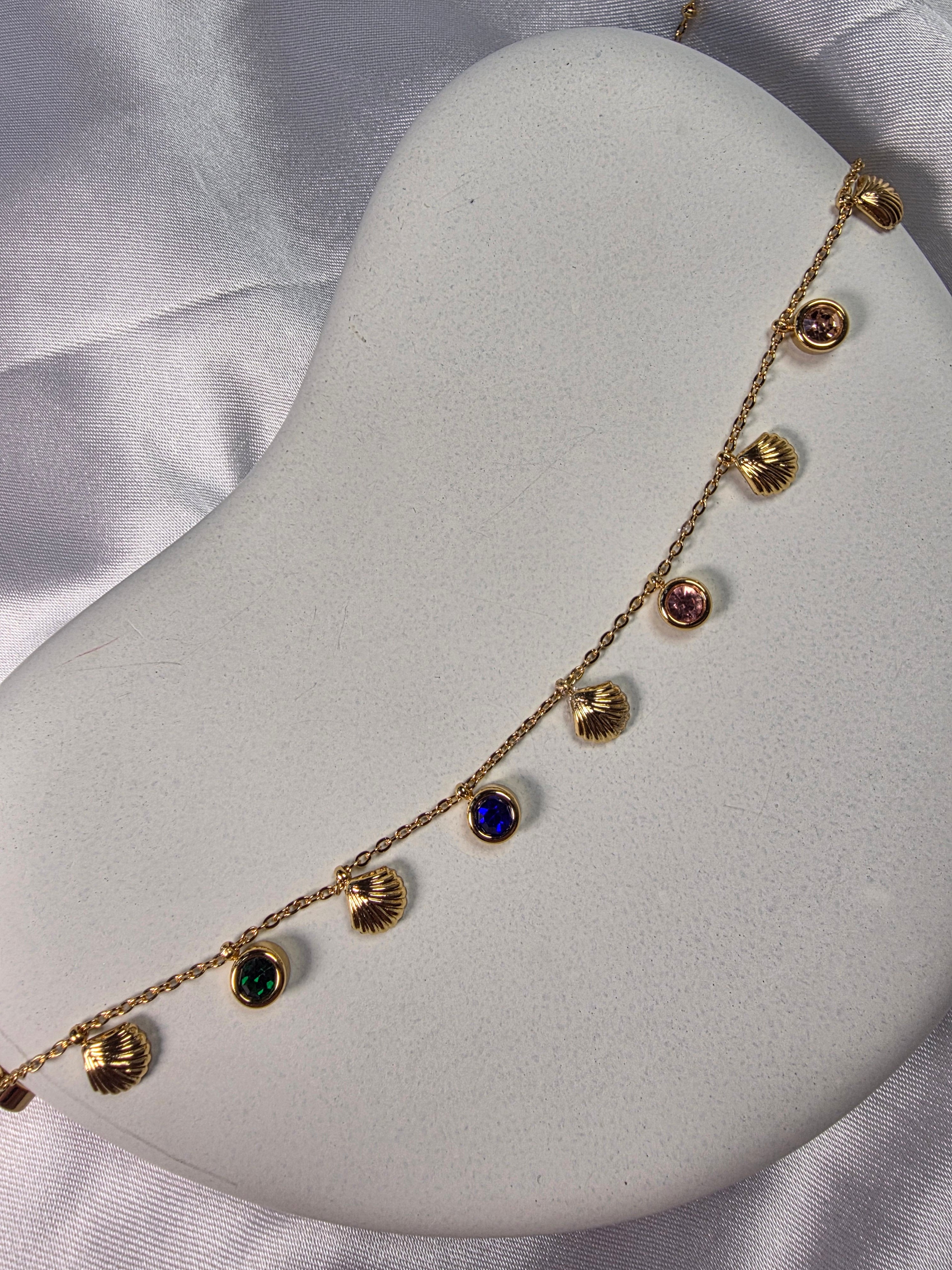 Multi colour shell necklace