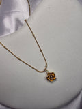 Golden rose necklace
