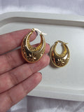 Flower Embossed Hoops