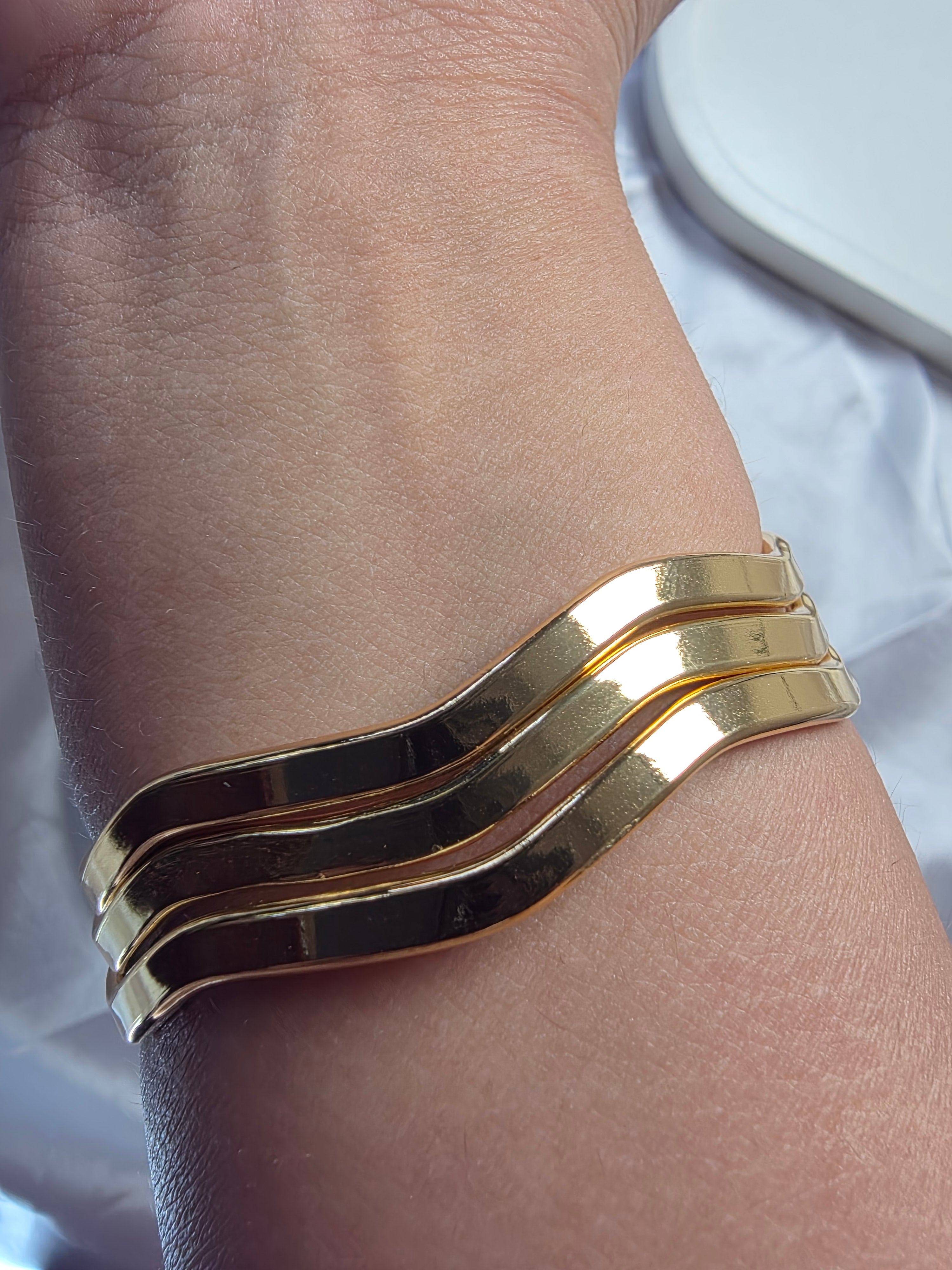 Wavy Bangle Set of 3