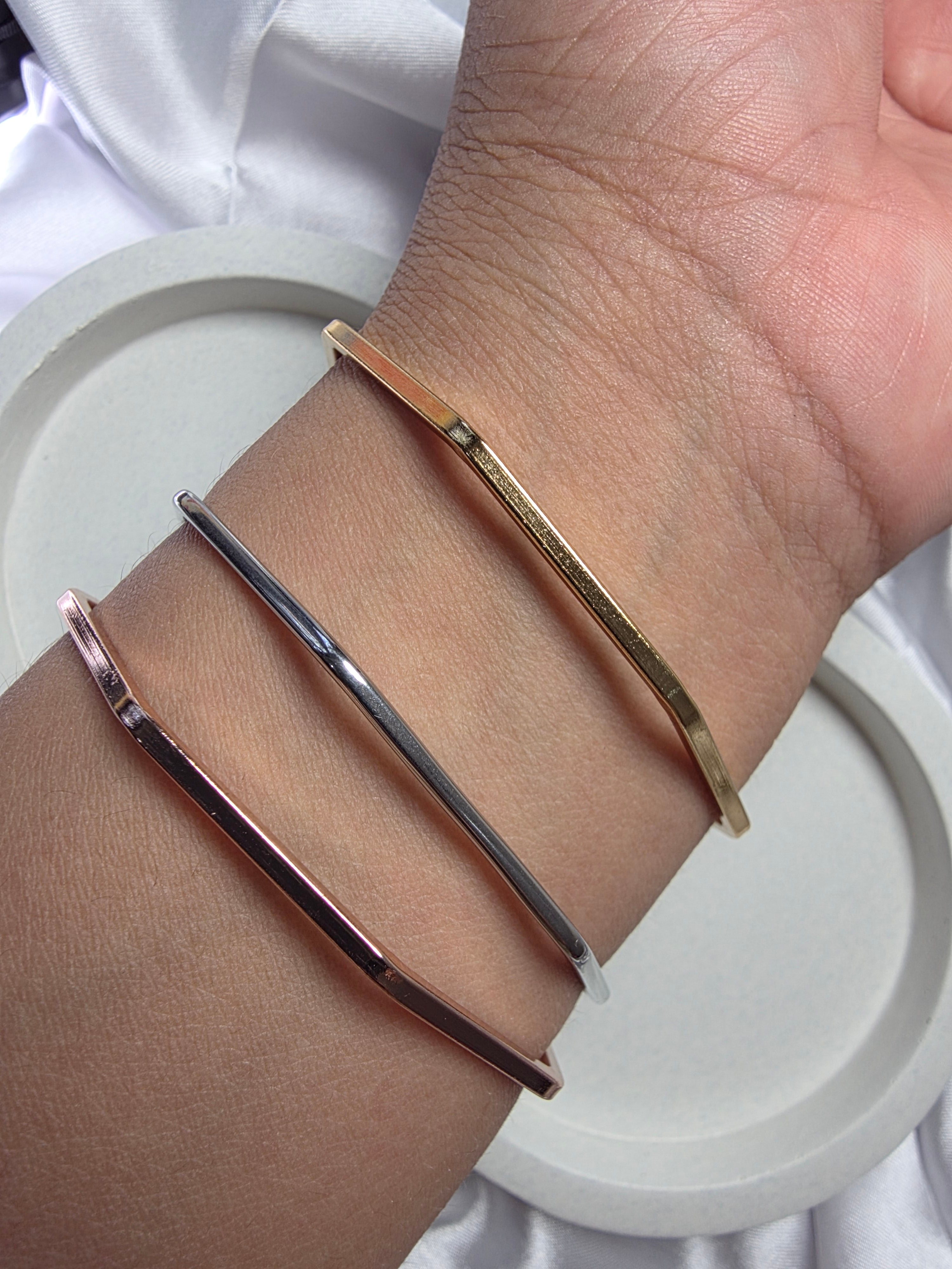 Tri Colour Hezagon bangles Set of 3