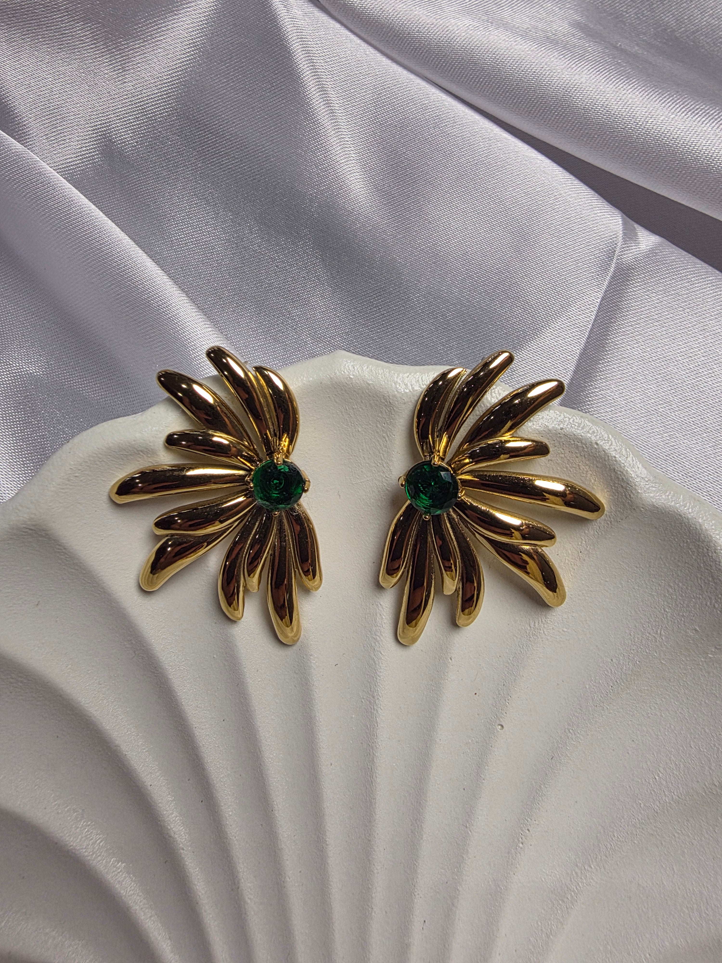 Emerald Rays Earrings