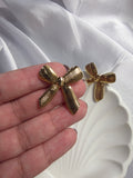 Striped Bow Earrings