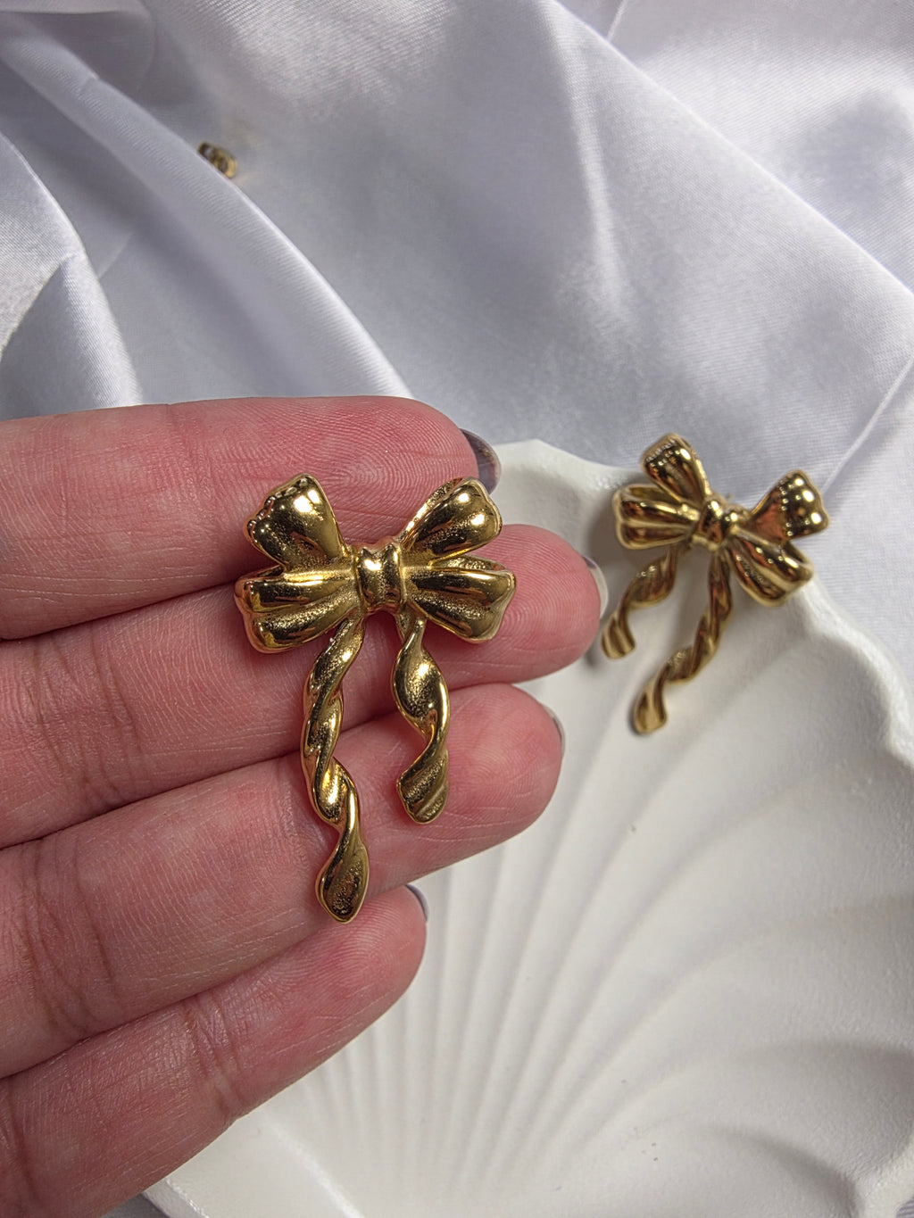 Twisted Bow Earrings