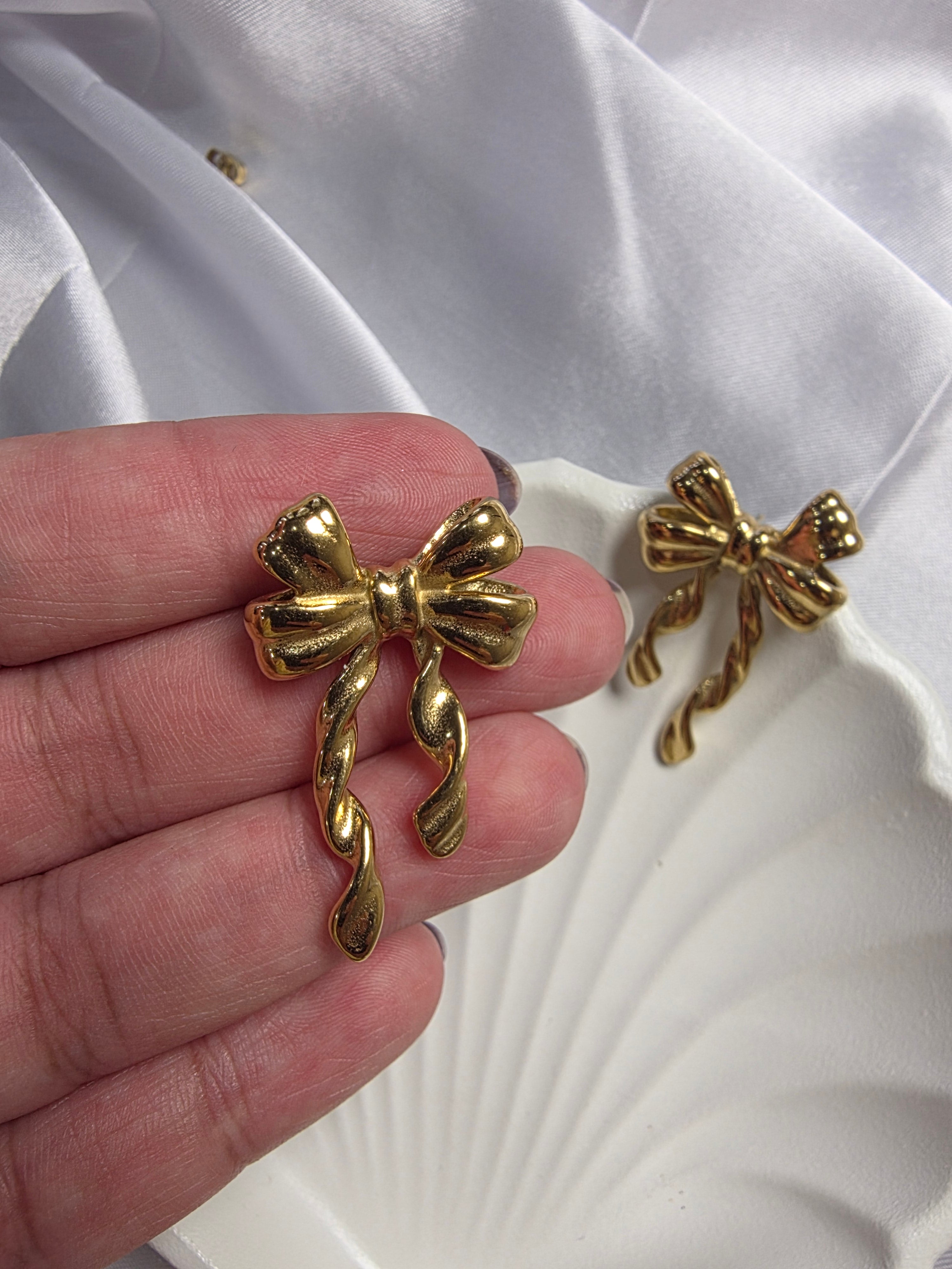 Twisted Bow Earrings