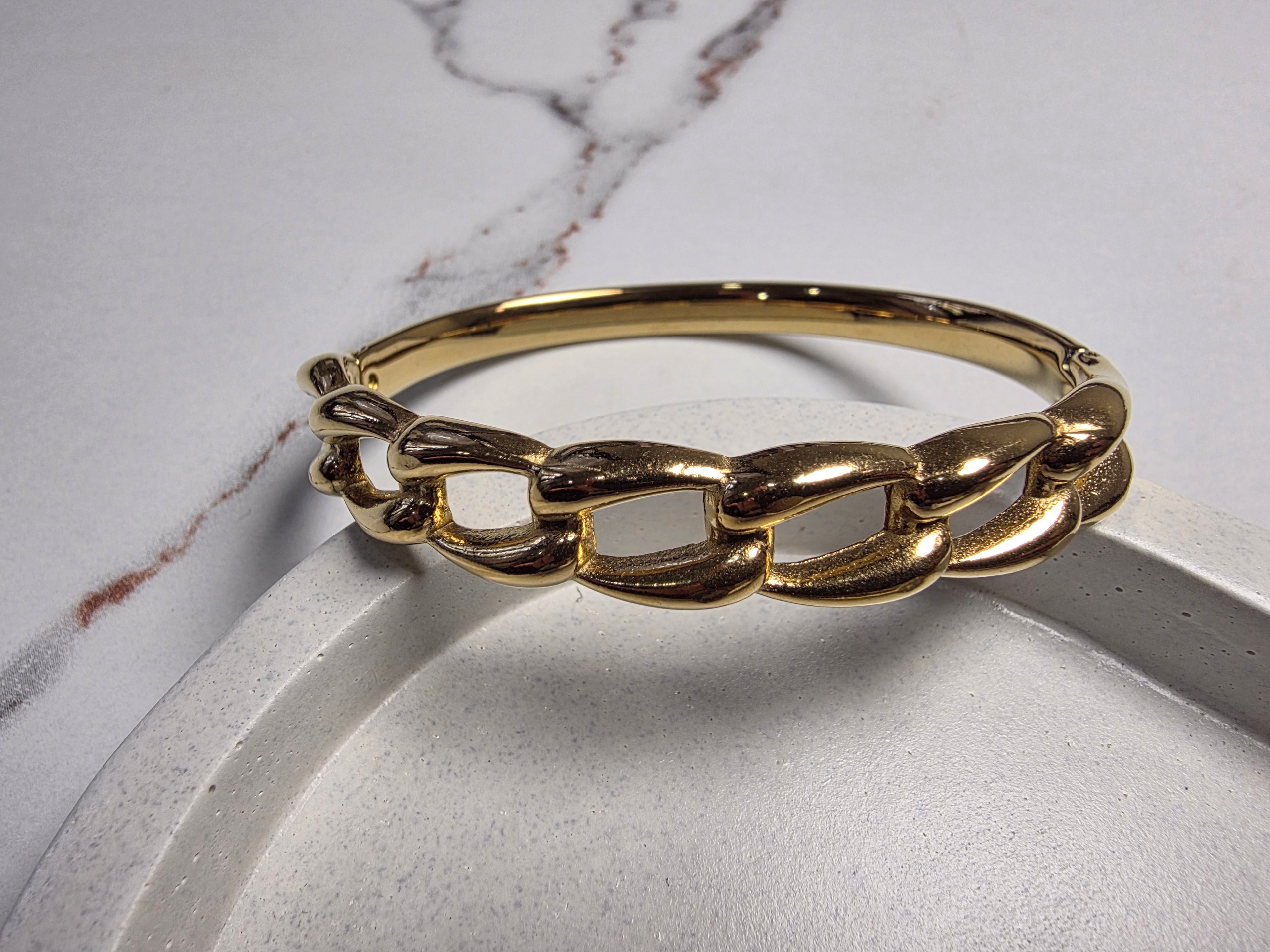 Golden Link Cuff Bracelet