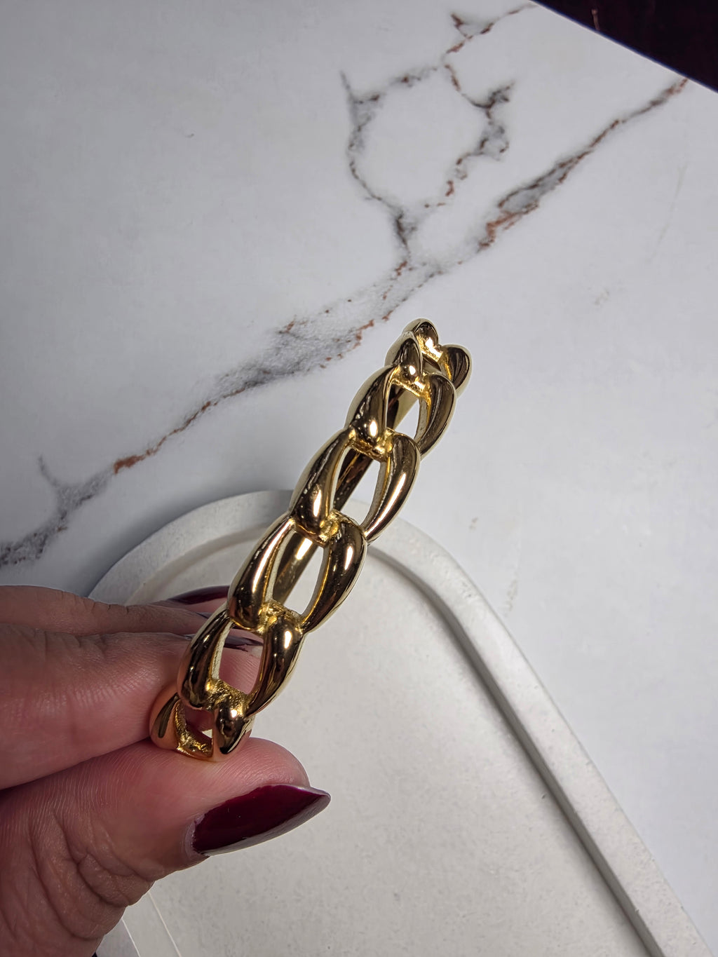 Golden Link Cuff Bracelet