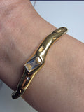 Hammered Stone Cuff