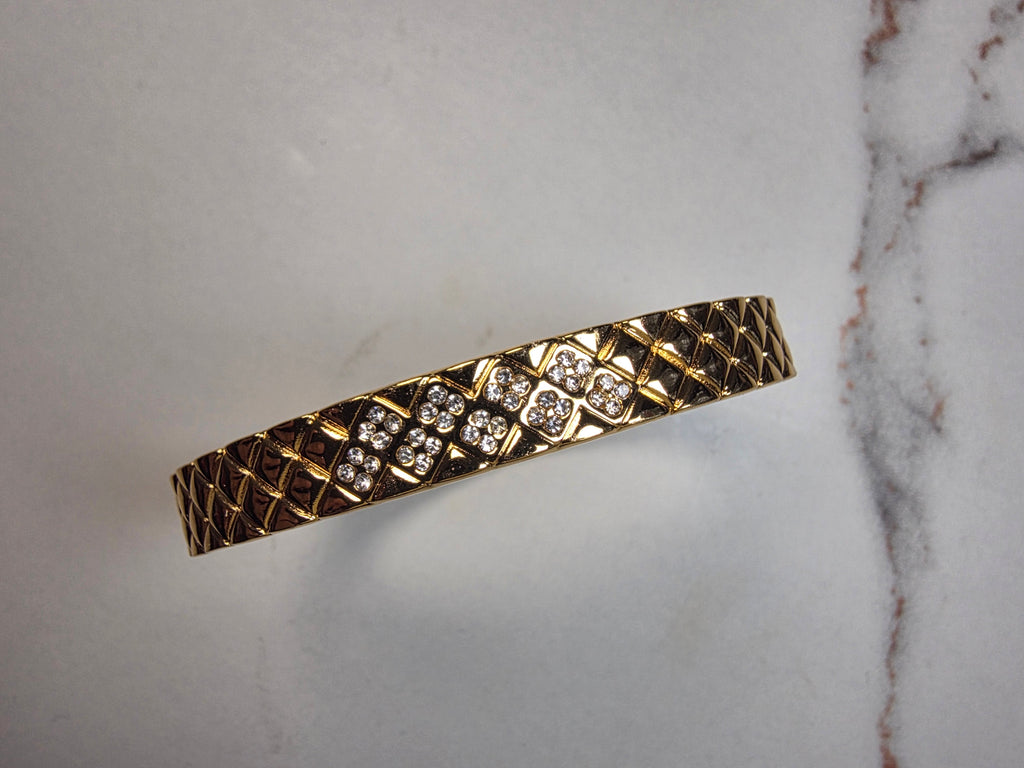 Golden Weave Bling Bracelet