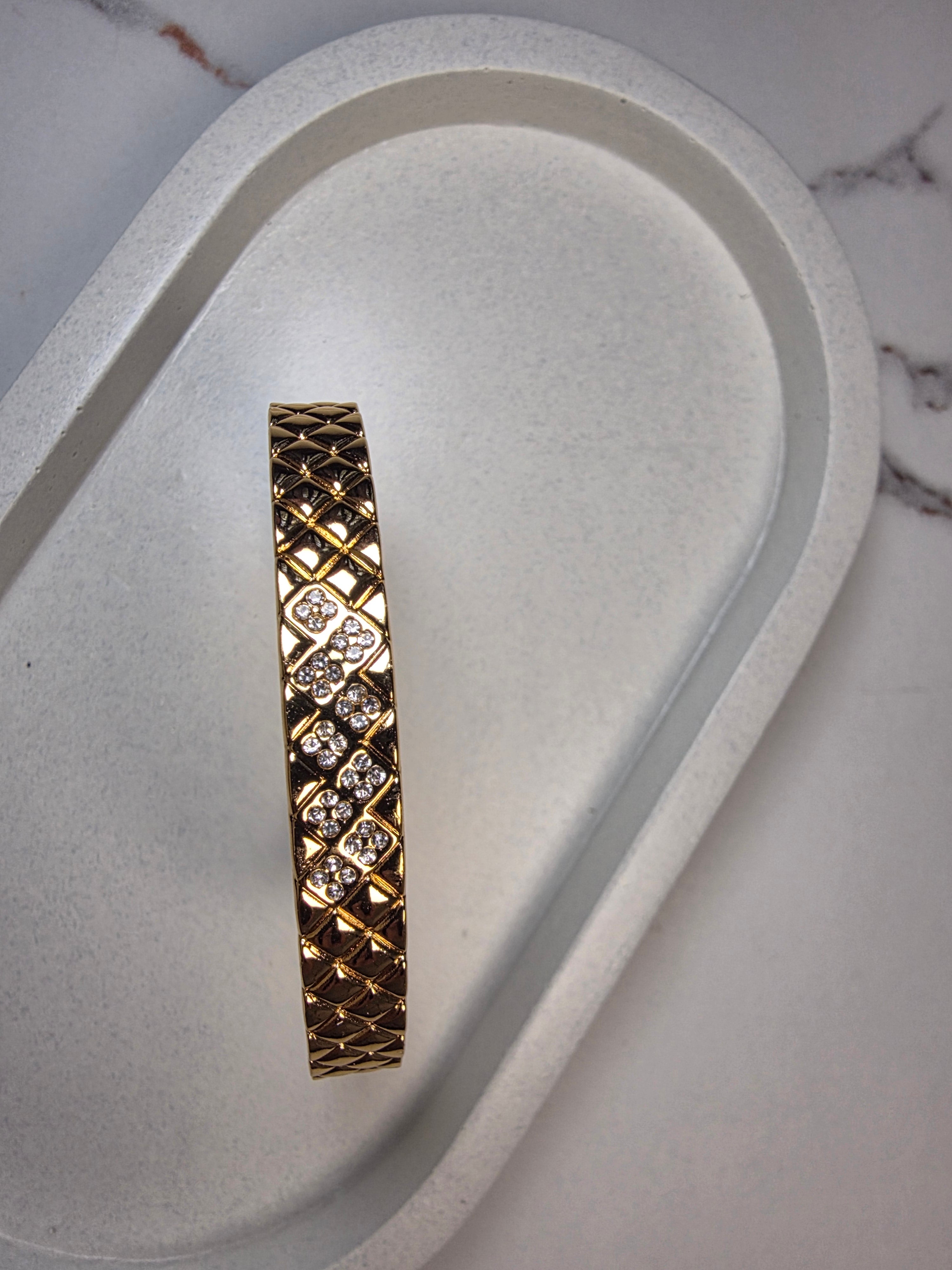 Golden Weave Bling Bracelet