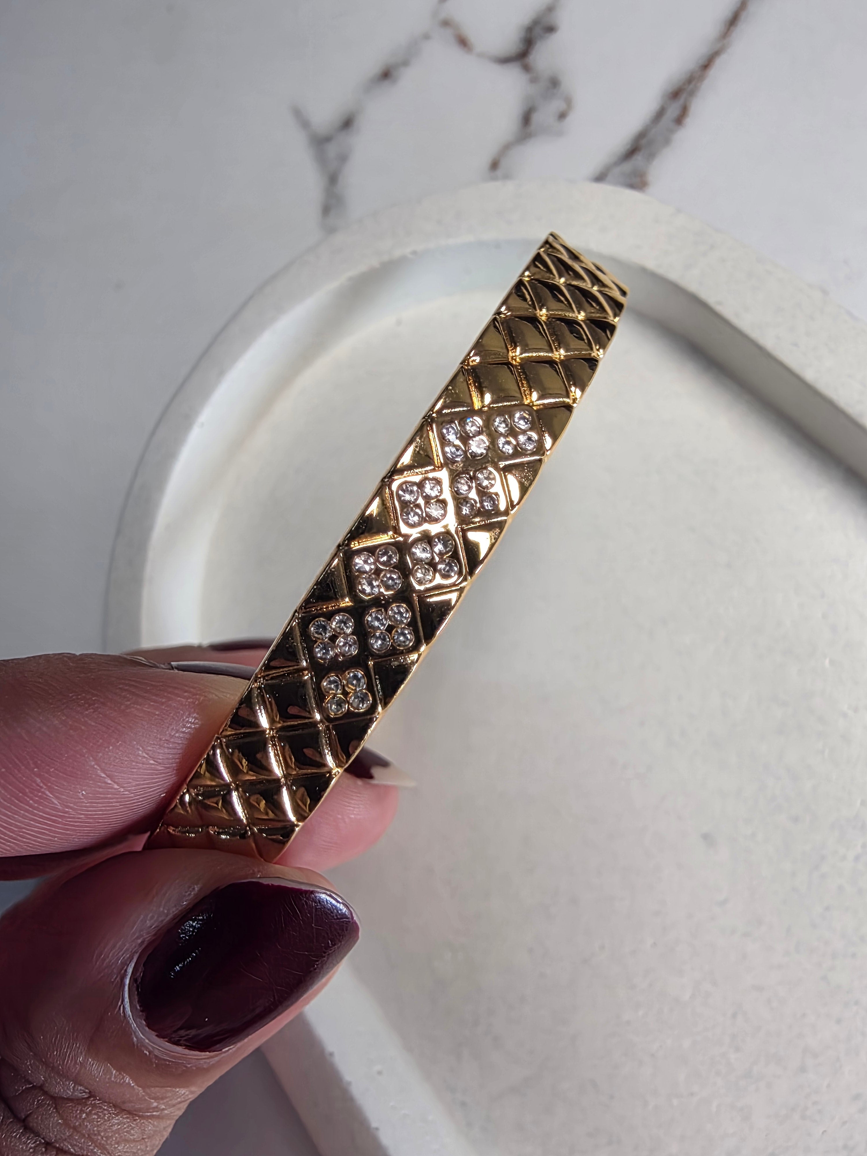 Golden Weave Bling Bracelet