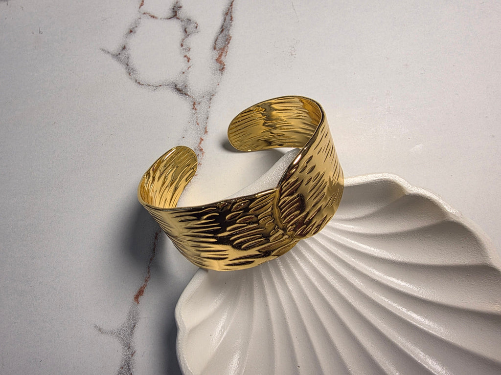 Hammered Overlap Cuff