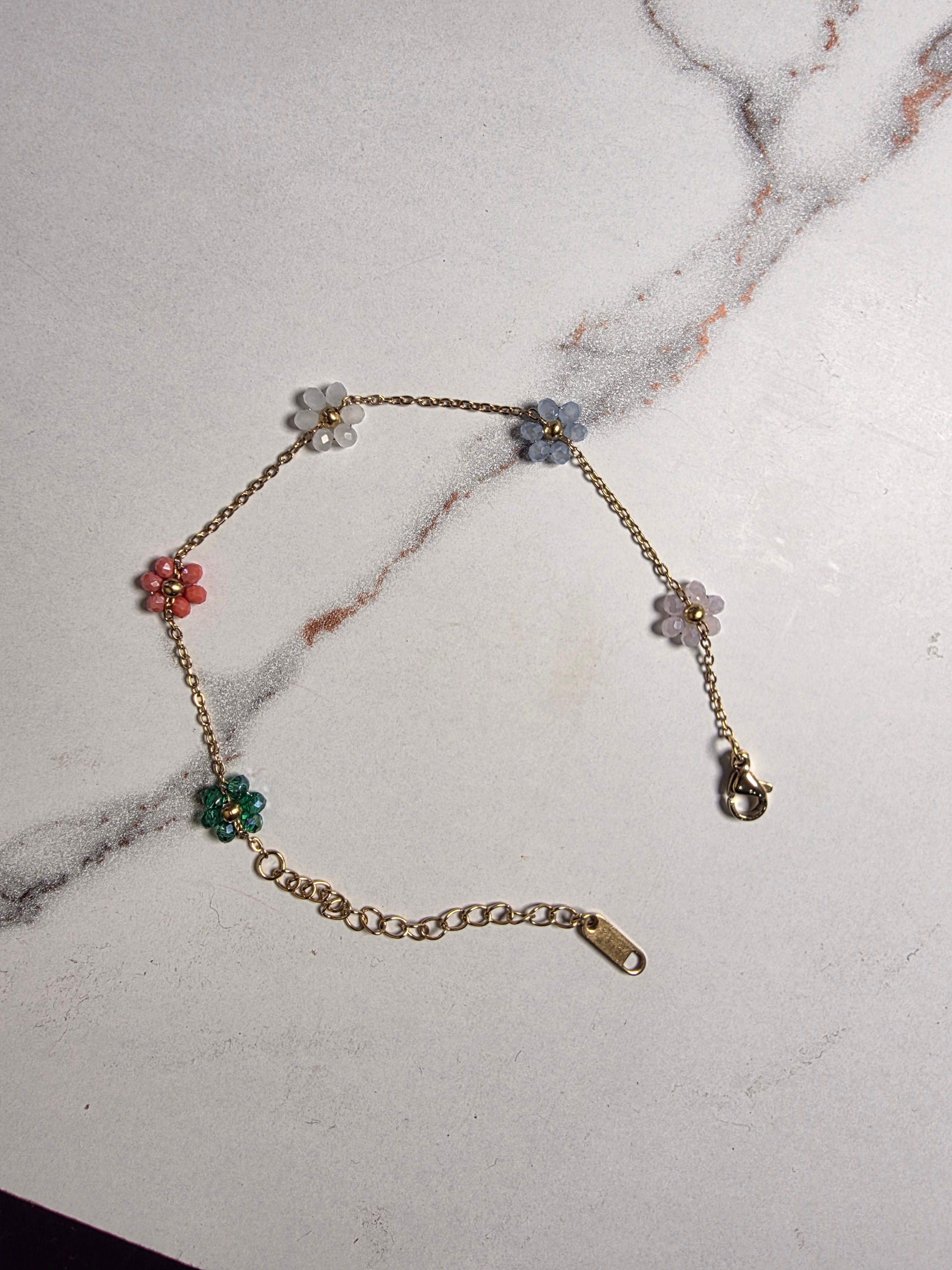 Dainty Bud Bloom Bracelet - Pastel