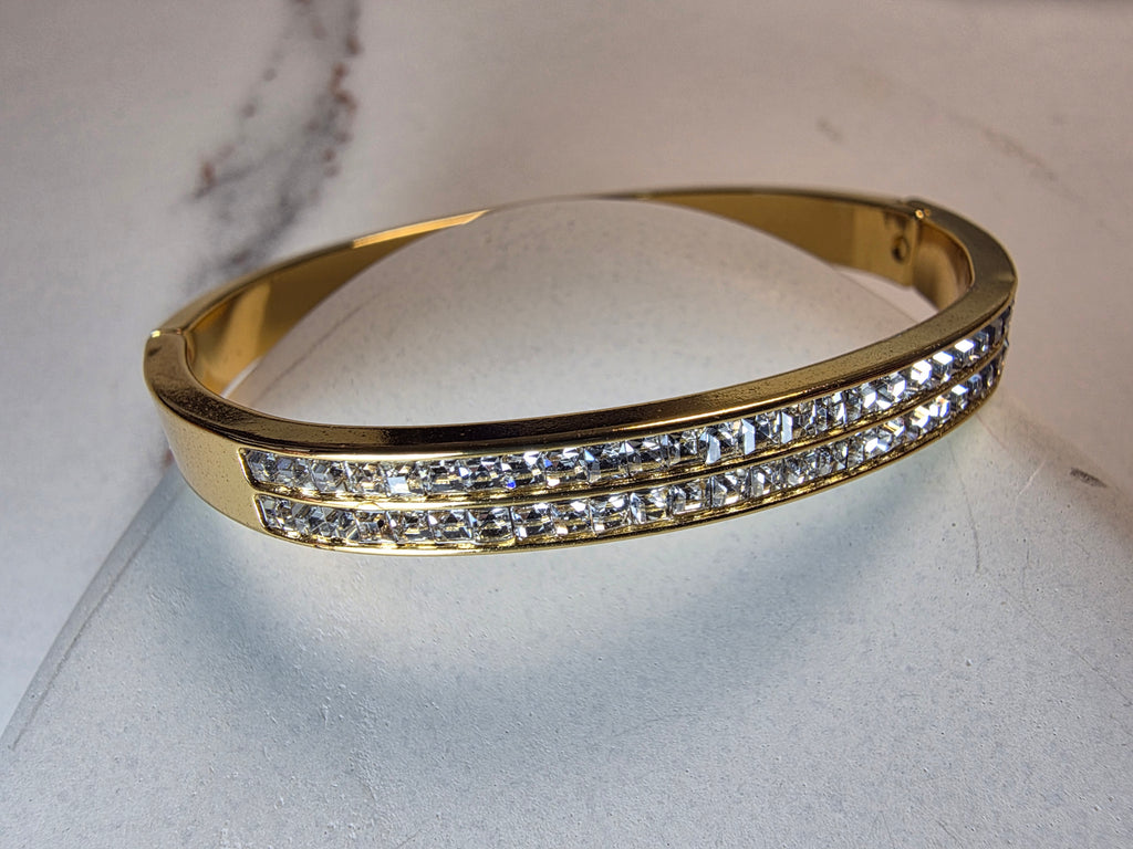 Twin Line Sparkle Bracelet Thin Wrist/ Baby Size