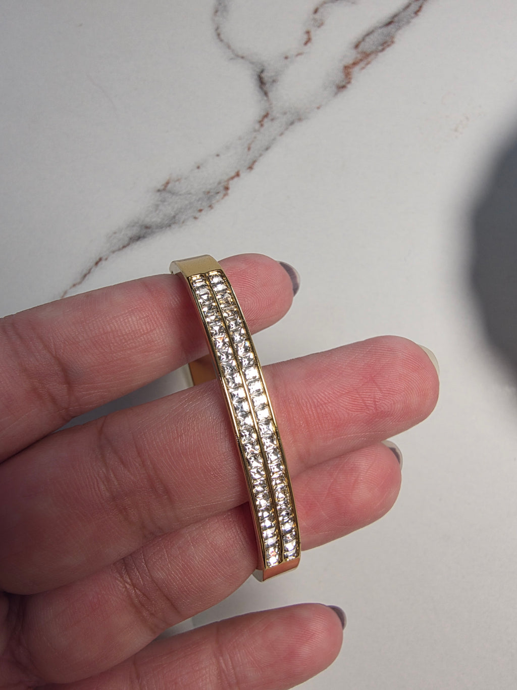 Twin Line Sparkle Bracelet Thin Wrist/ Baby Size