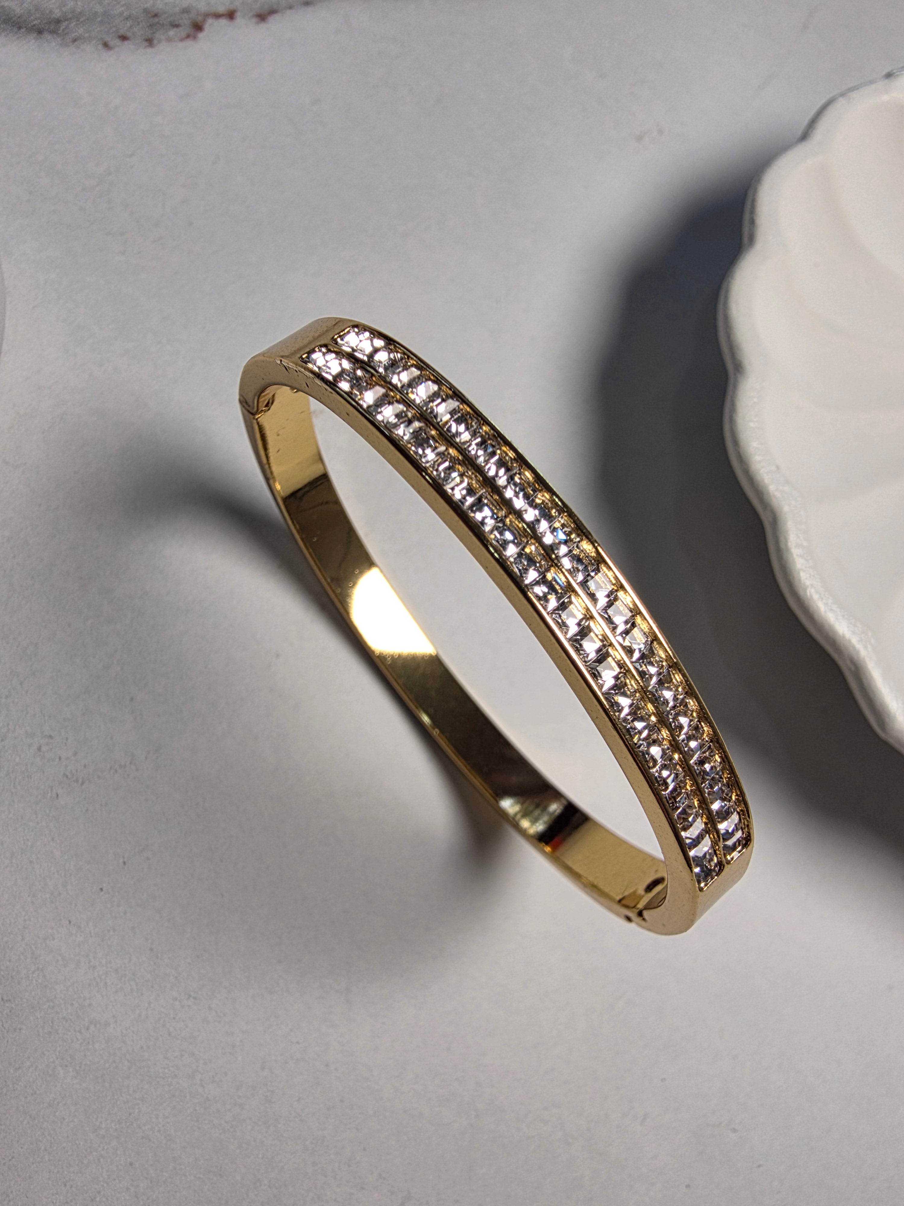 Twin Line Sparkle Bracelet Thin Wrist/ Baby Size