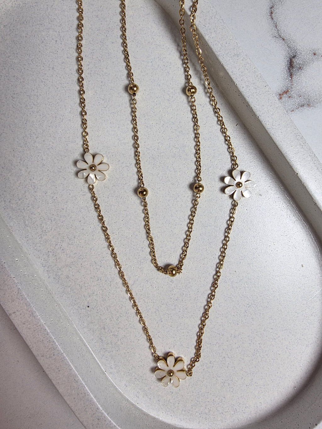 Double Layer Floral Necklace