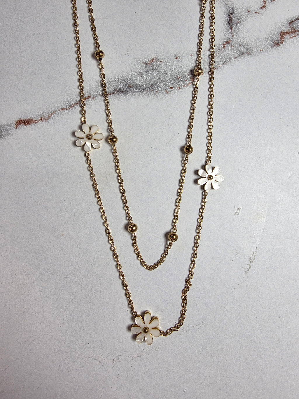Double Layer Floral Necklace