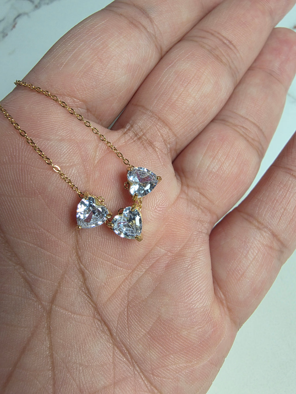Heart Trio Necklace