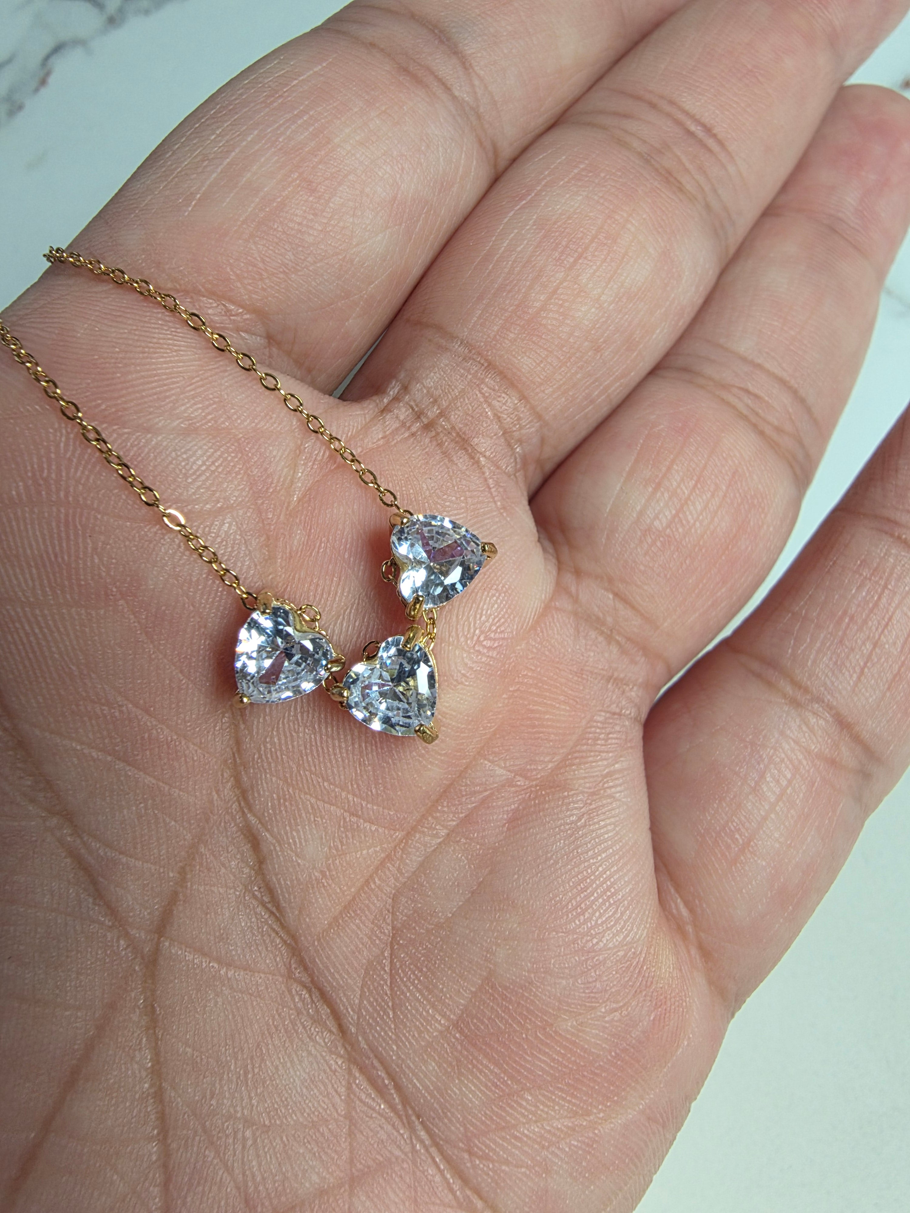 Heart Trio Necklace