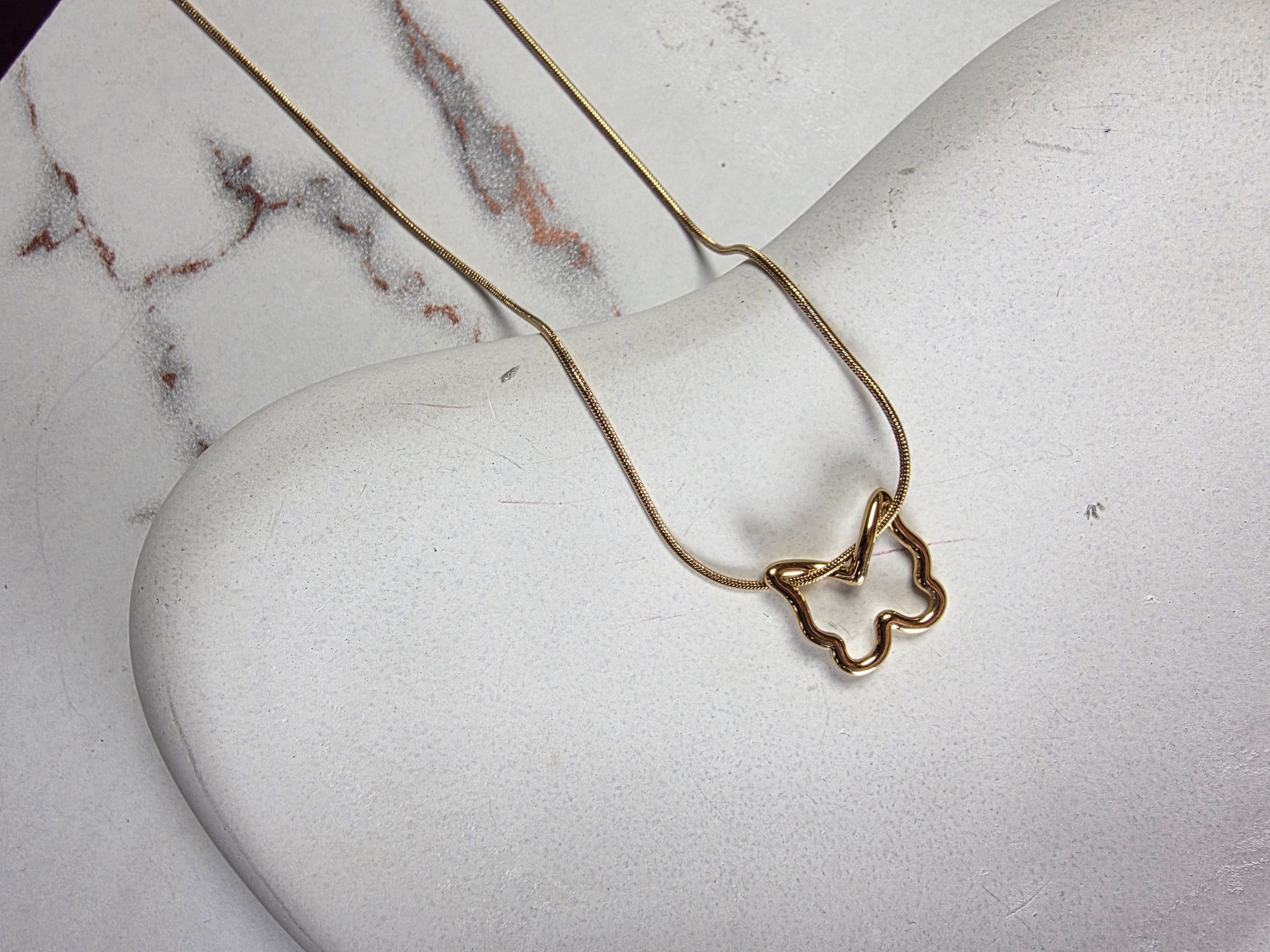 Gold Butterfly Pendant Necklace