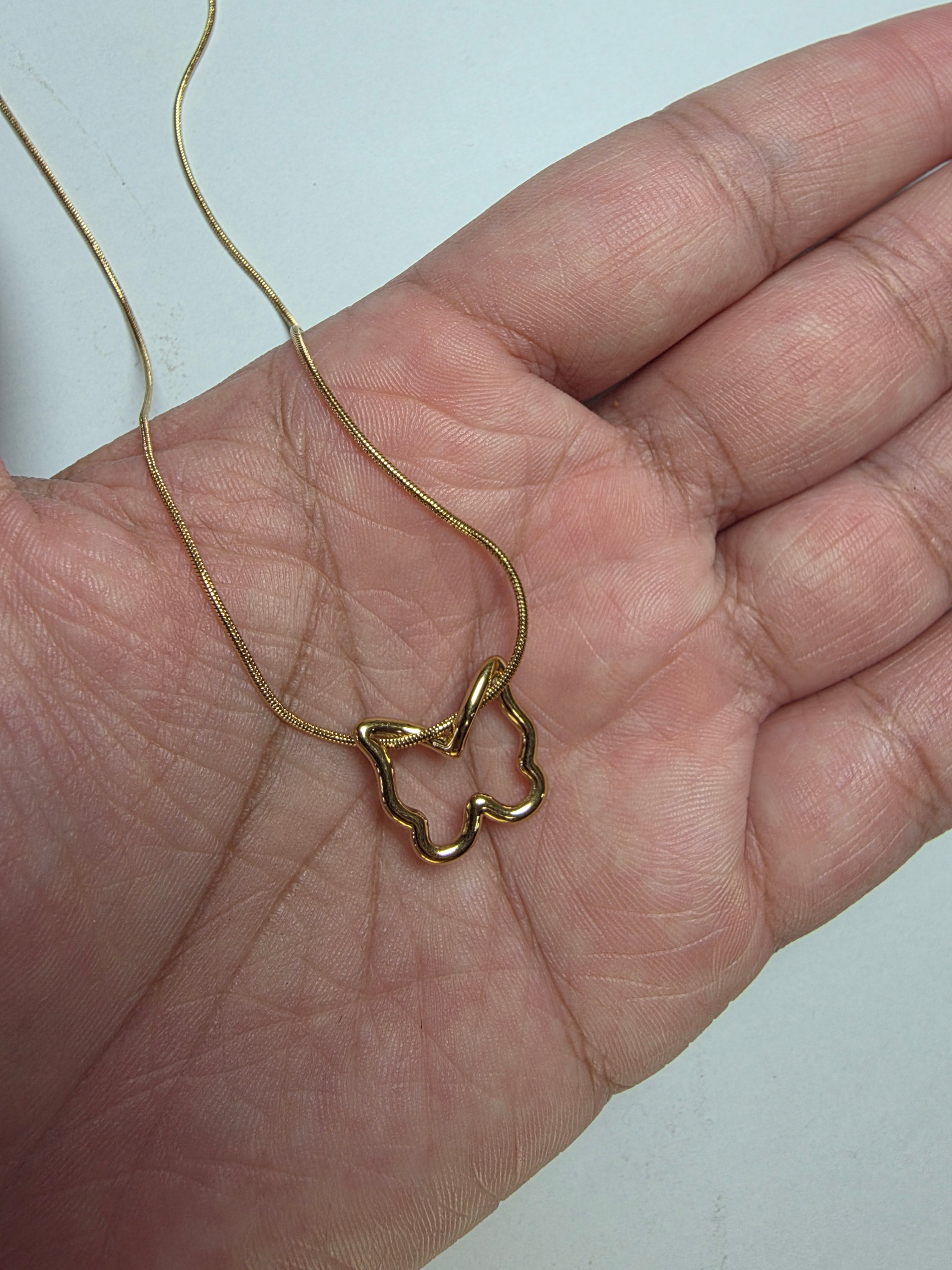 Gold Butterfly Pendant Necklace