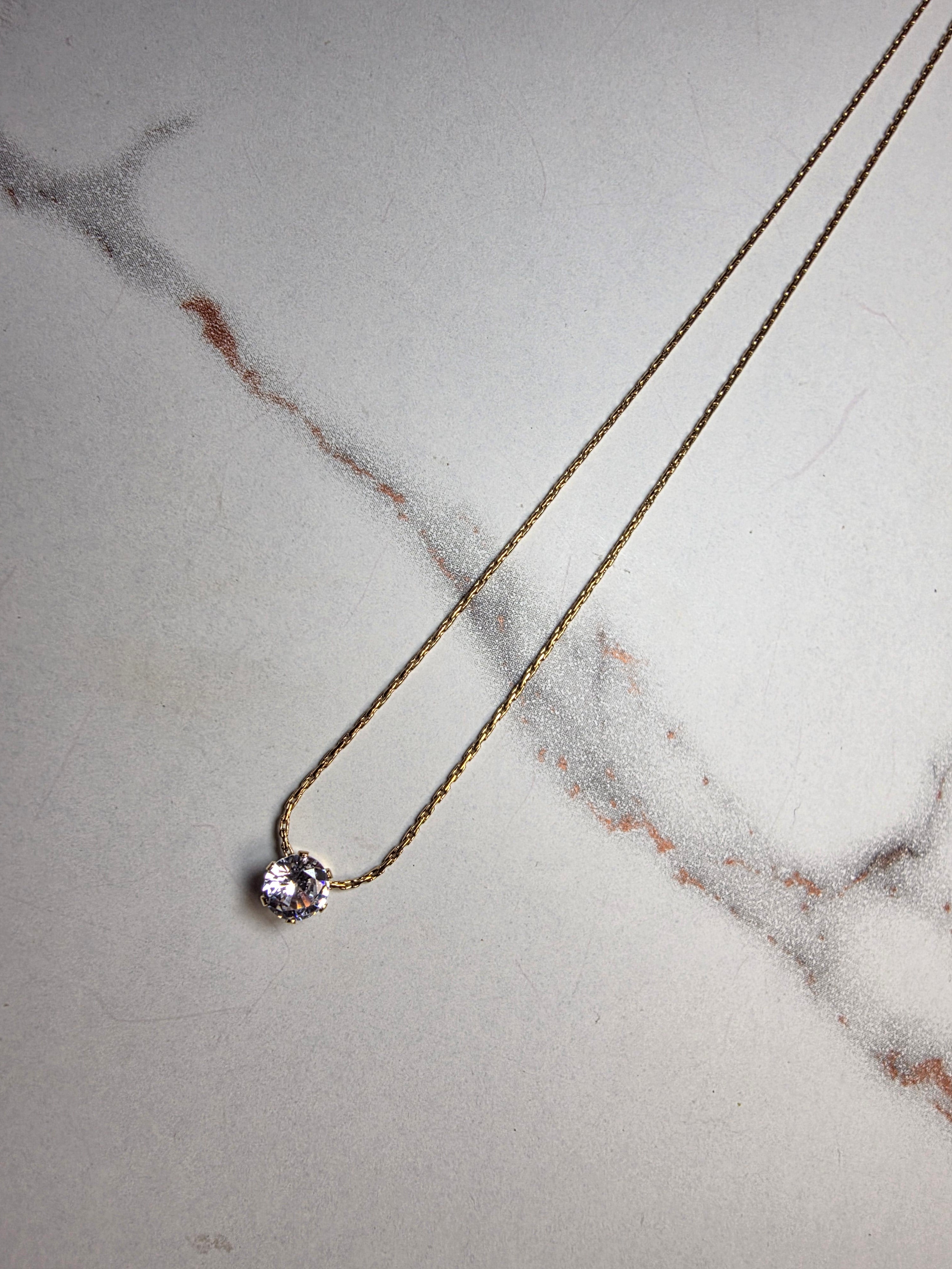 Classic Solitaire Necklace