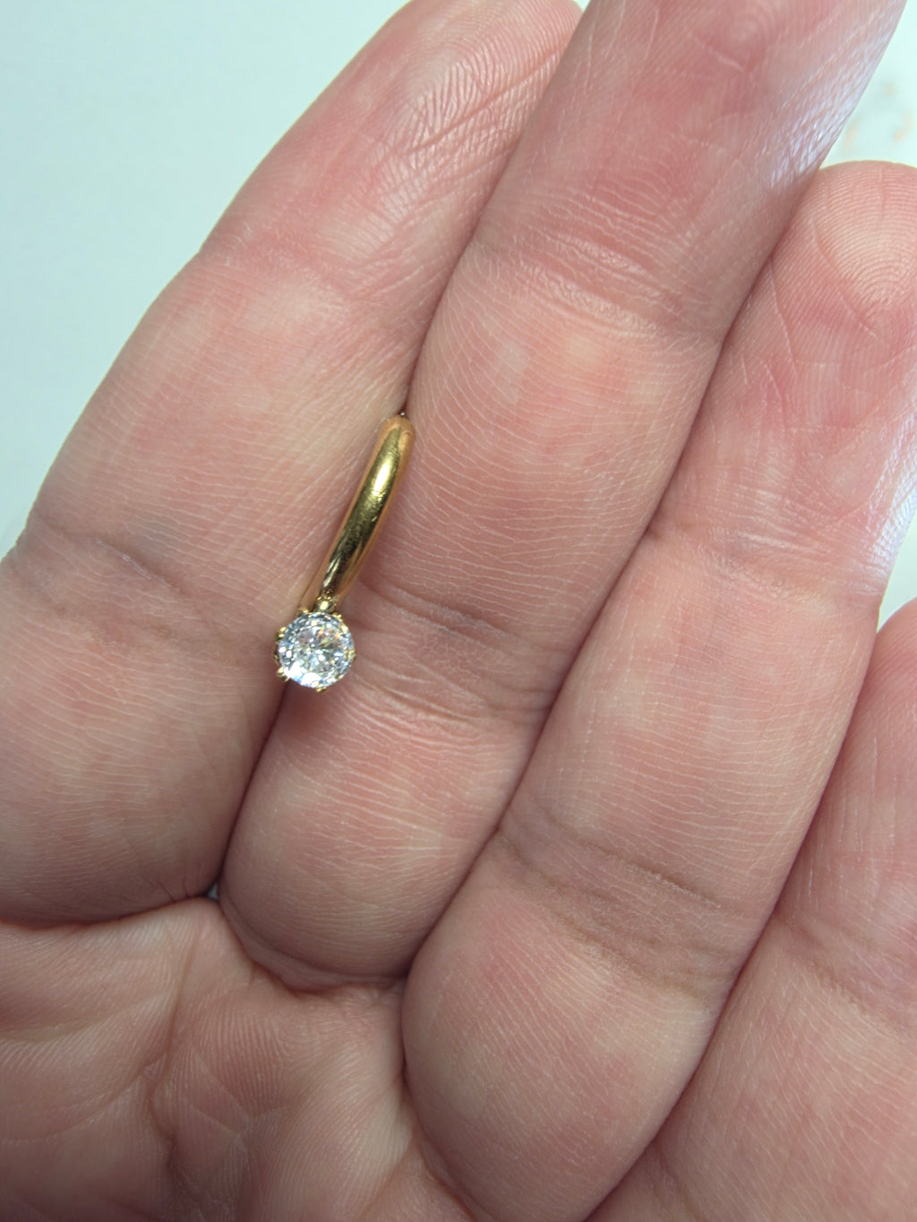 Mini Solitaire Hoop Earrings