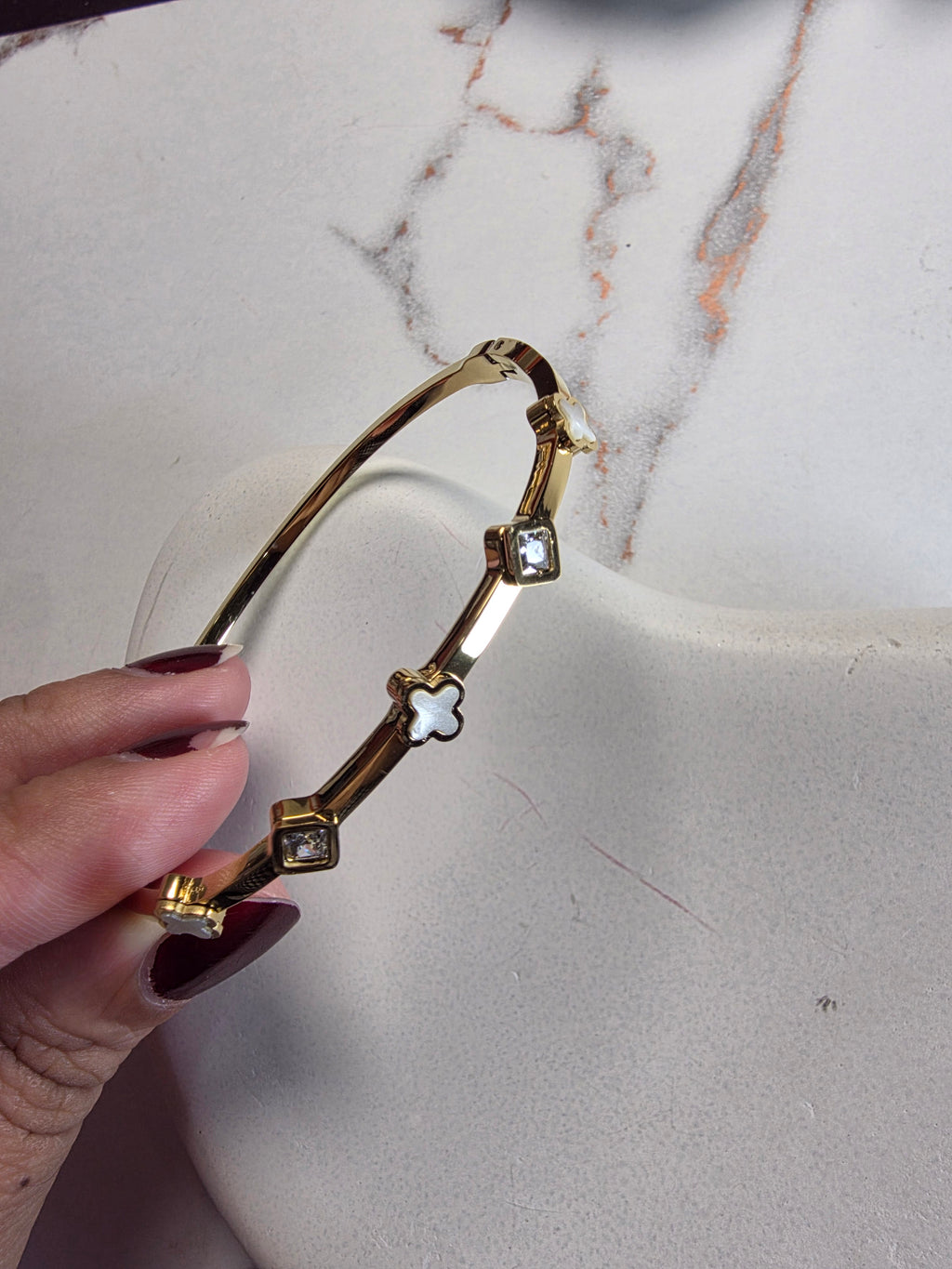 Mop Clover stones Bracelet