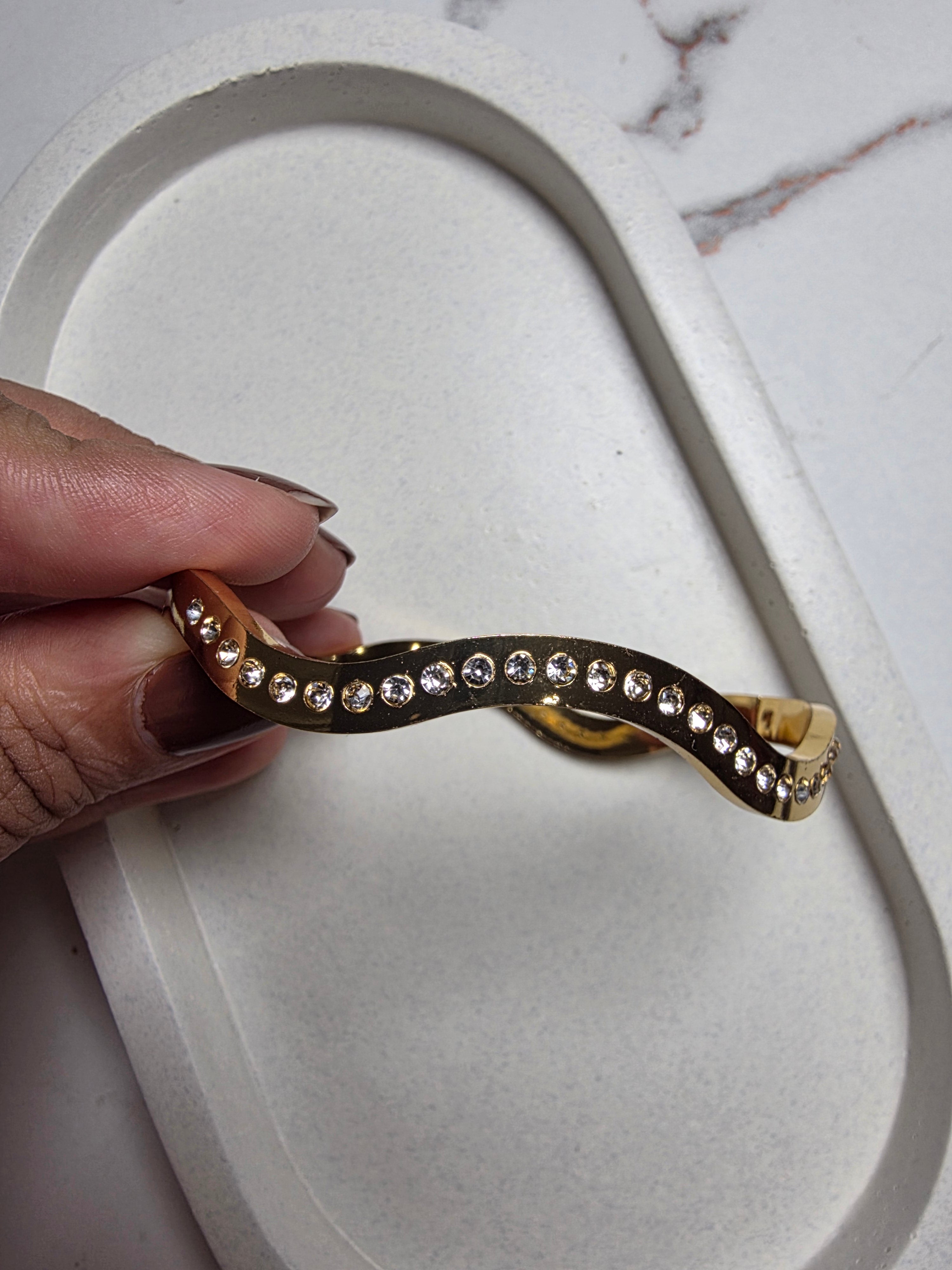 Wavy Studded Bracelet