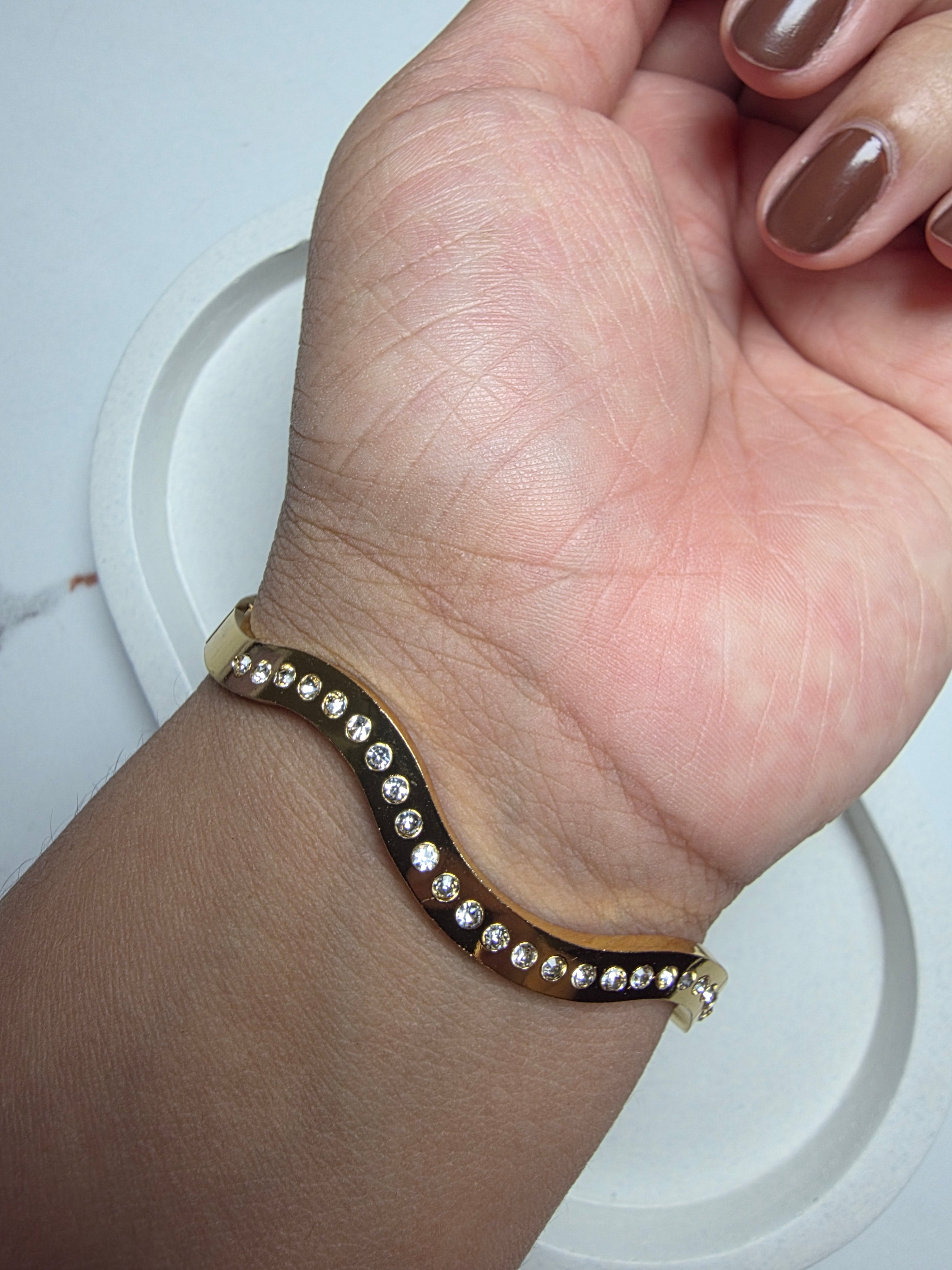 Wavy Studded Bracelet