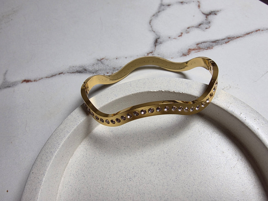 Wavy Studded Bracelet