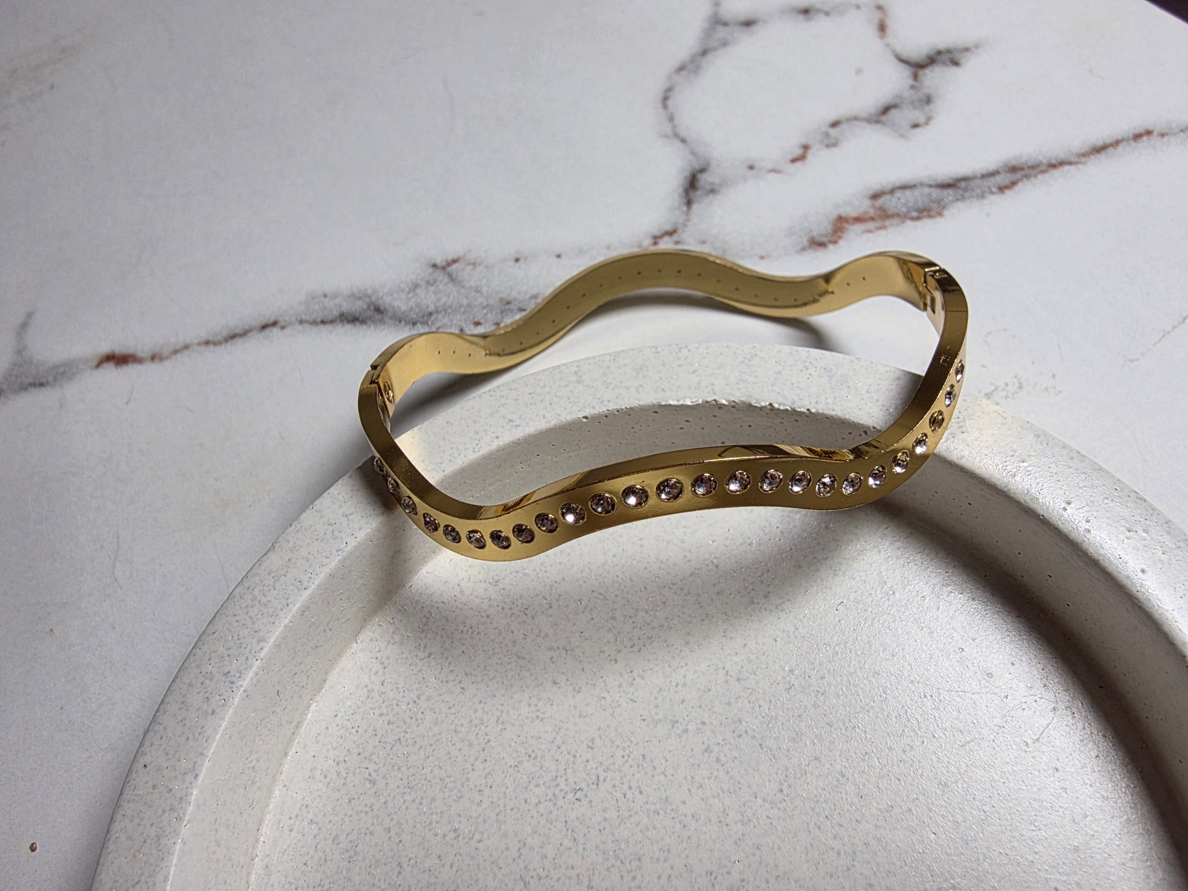 Wavy Studded Bracelet