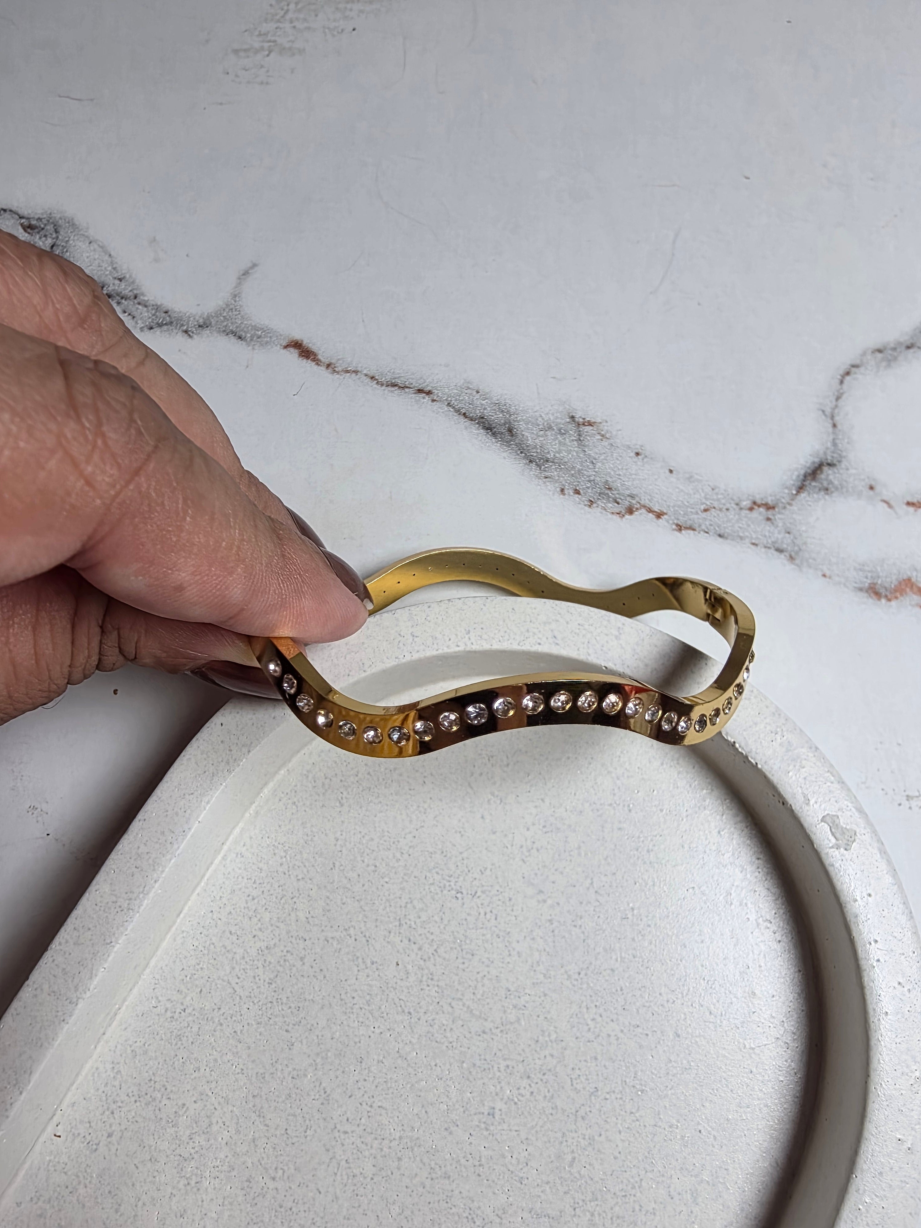 Wavy Studded Bracelet