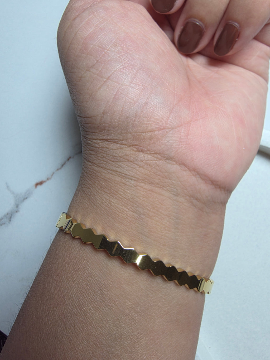 Gold Honeycomb Bracelet