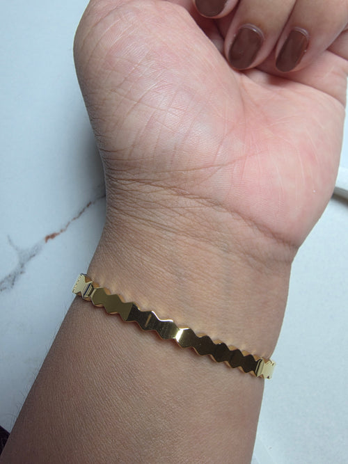 Gold Honeycomb Bracelet