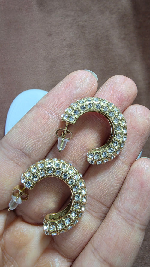 Chunky Pavé Hoops