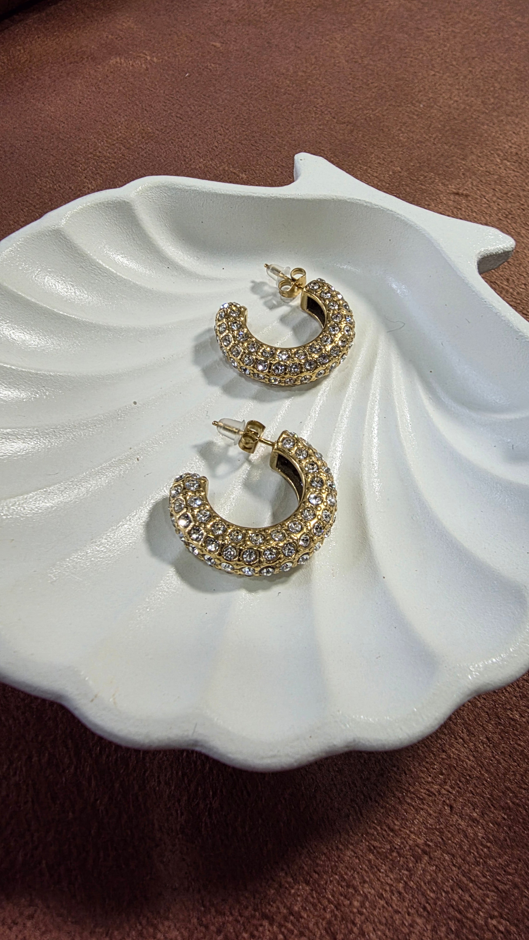 Chunky Pavé Hoops
